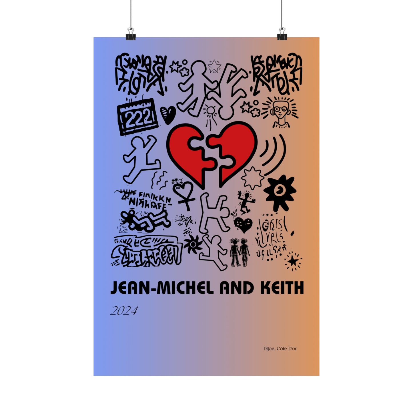 Jean-Michel And Keith Vertical Posters