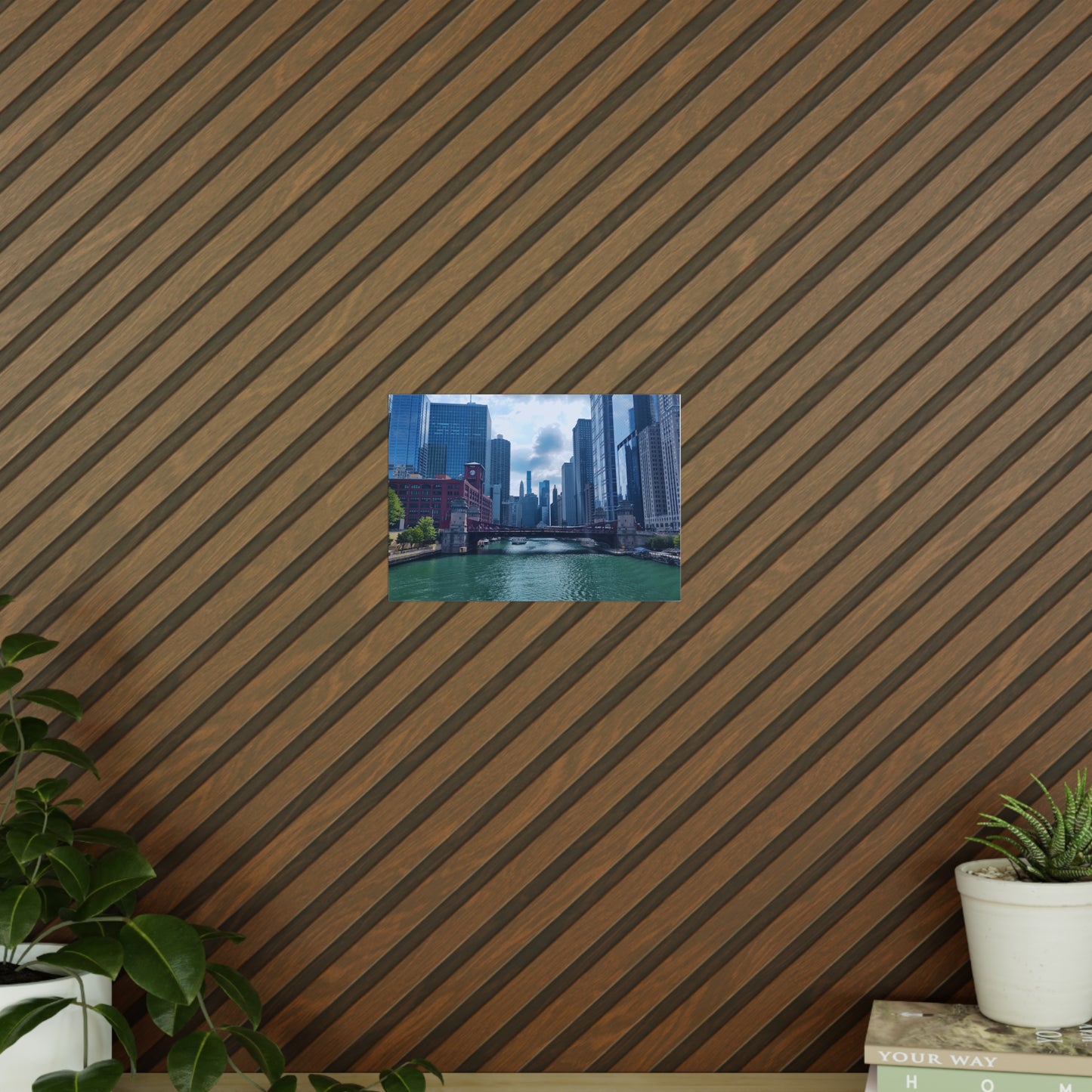 Chicago River Matte Photograph Horizontal Posters EU