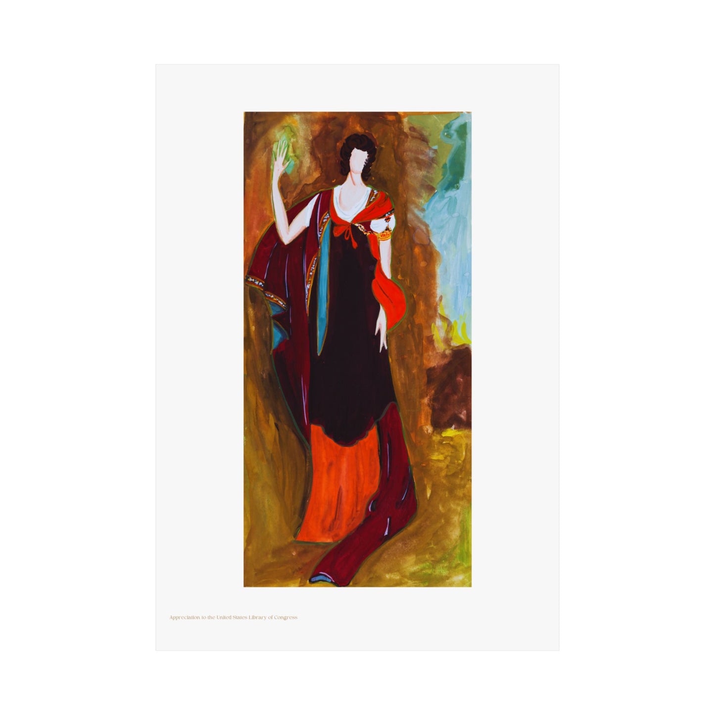 Unknown Lady Painting Vertical Poster