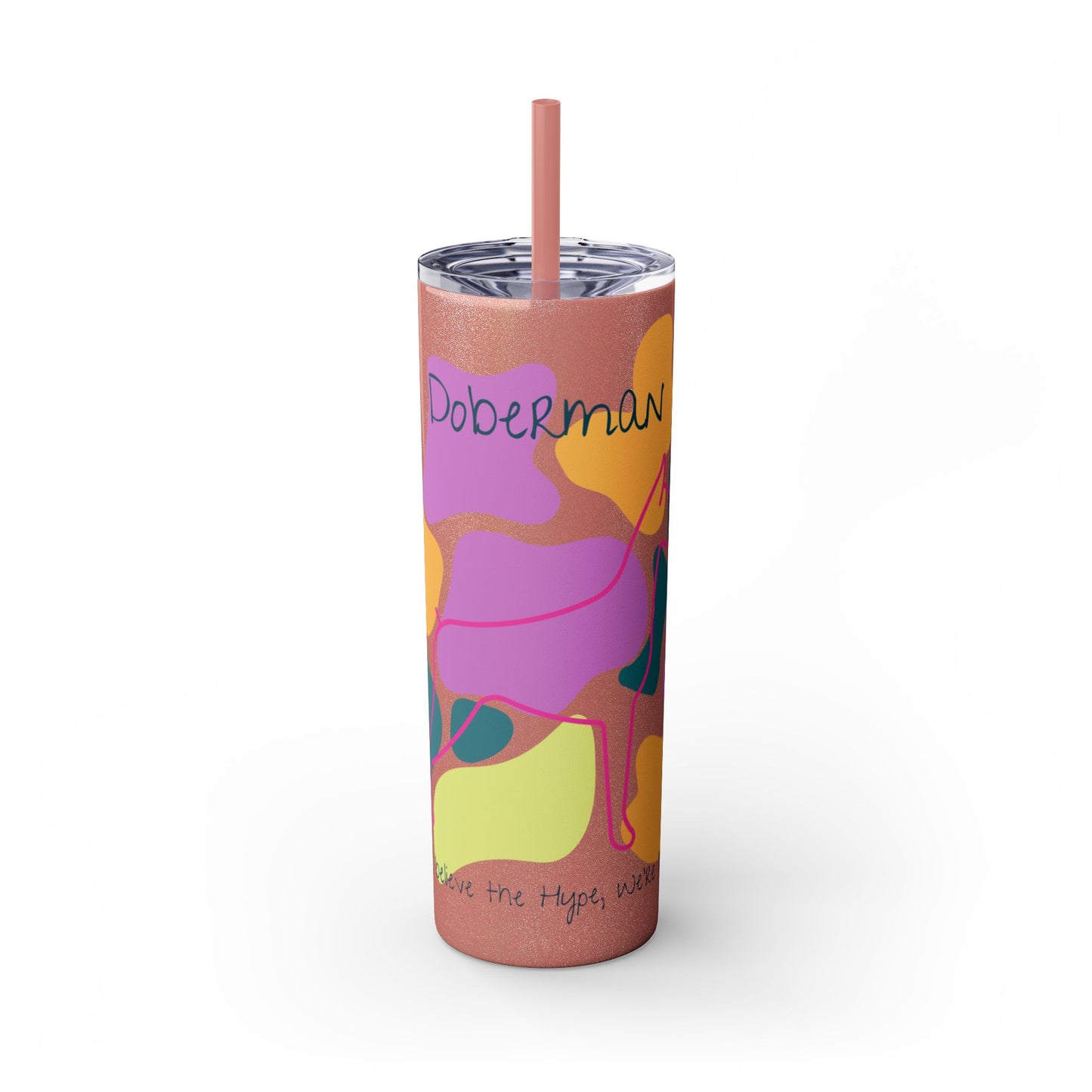 Doberman Tumbler with Straw, 20oz