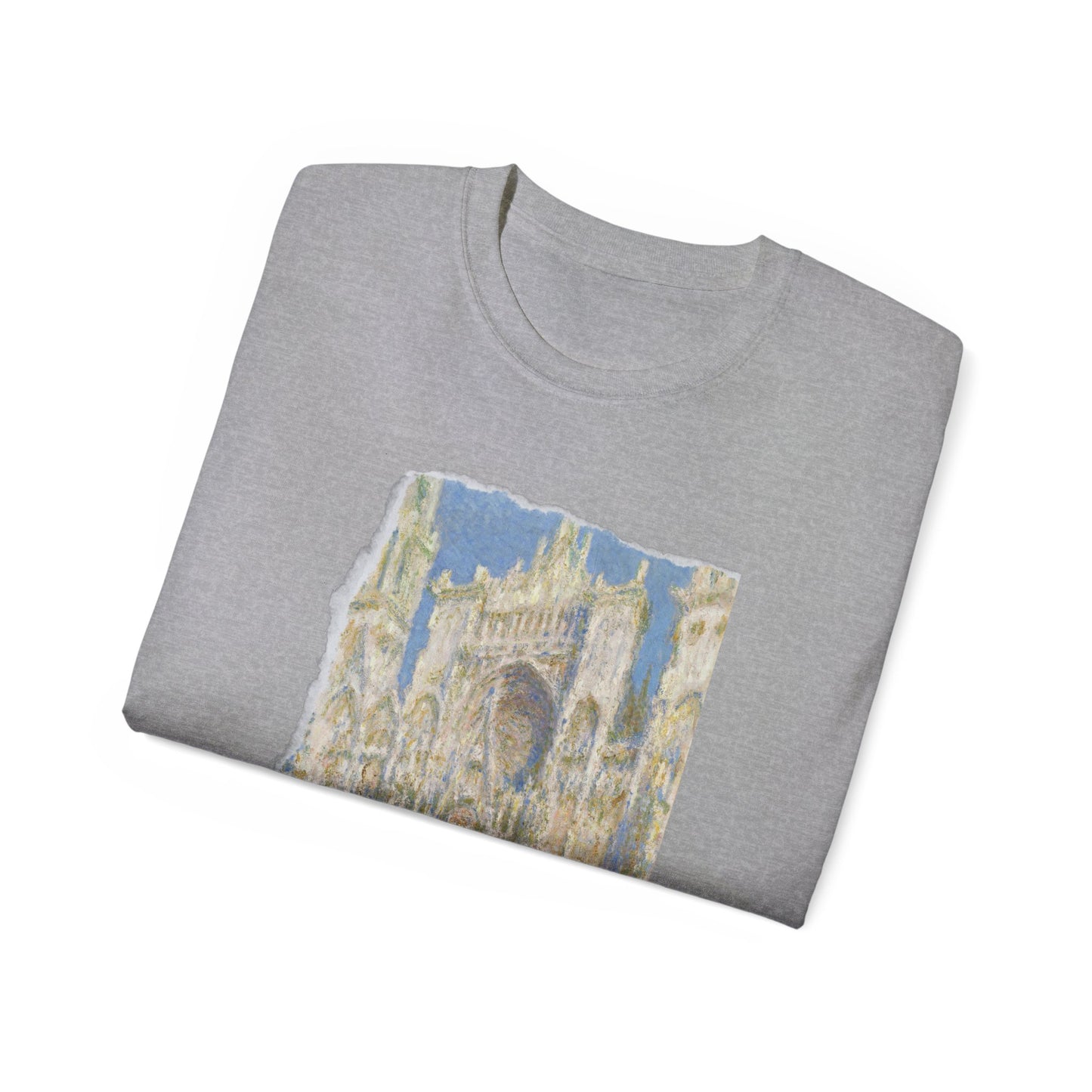 Camiseta de algodón ultradelgada de la UE de Claude Monet, la catedral de Rouen y el portal al sol, 1894