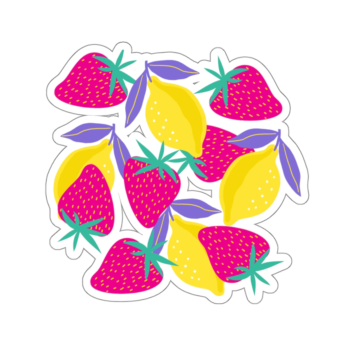 Lemons & Strawberries Kiss-Cut Stickers