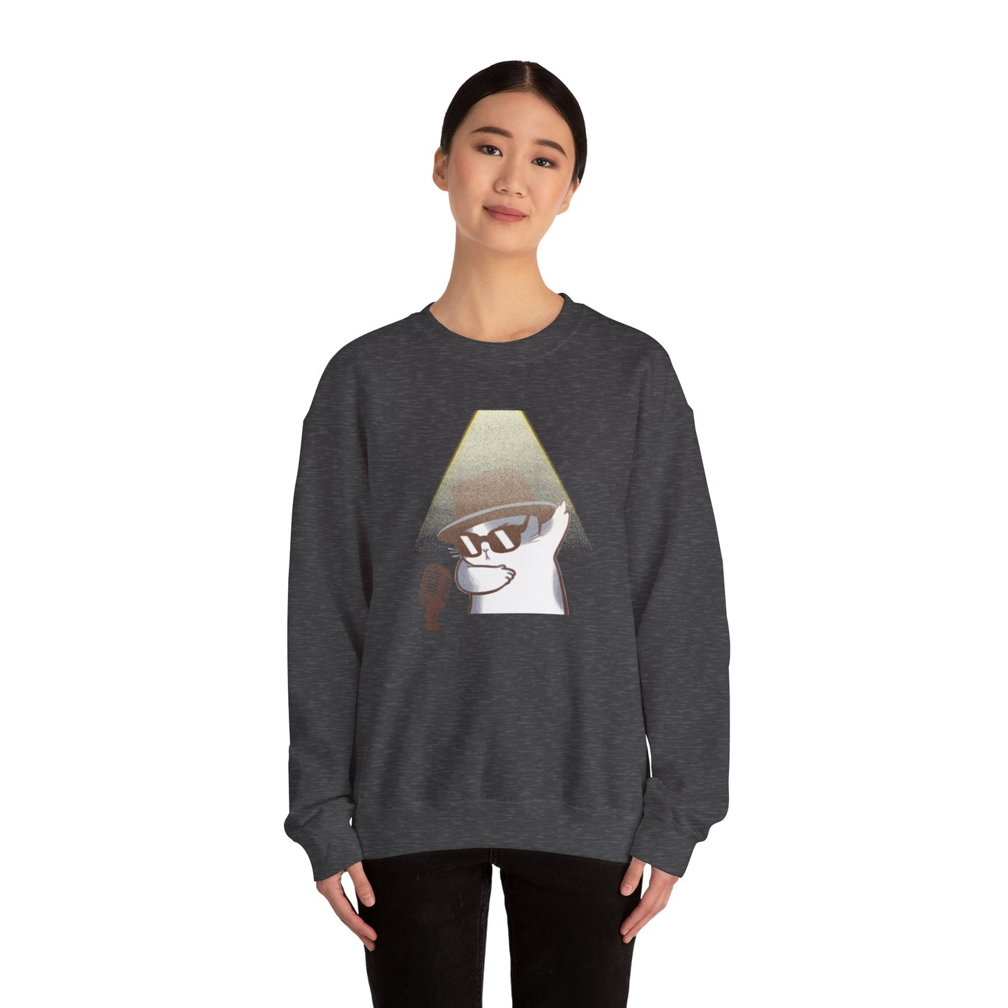 Blues Cat Unisex Heavy Blend™ Crewneck Sweatshirt