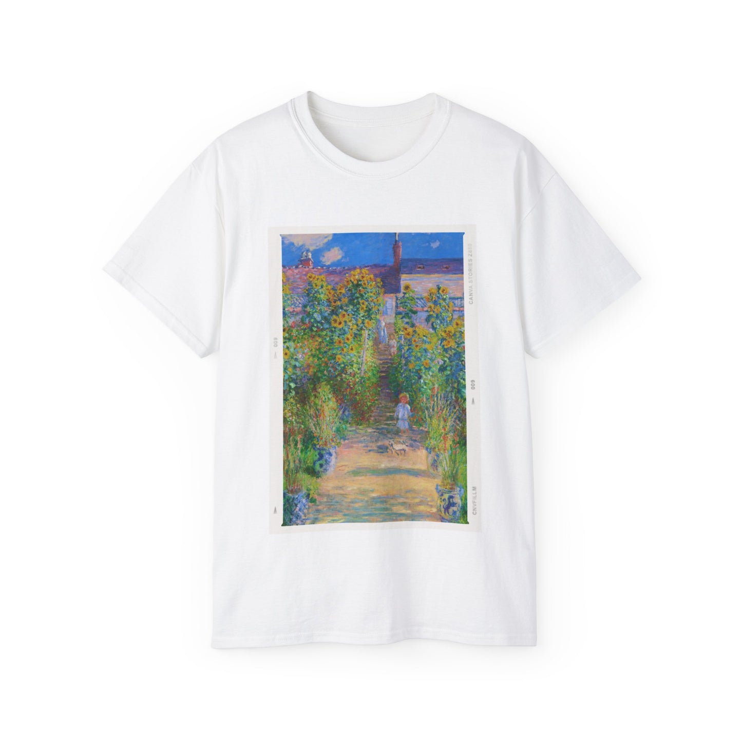 Fotografía de Claude Monet en el jardín de Vetheuil, 1880 Camiseta de algodón ultra suave