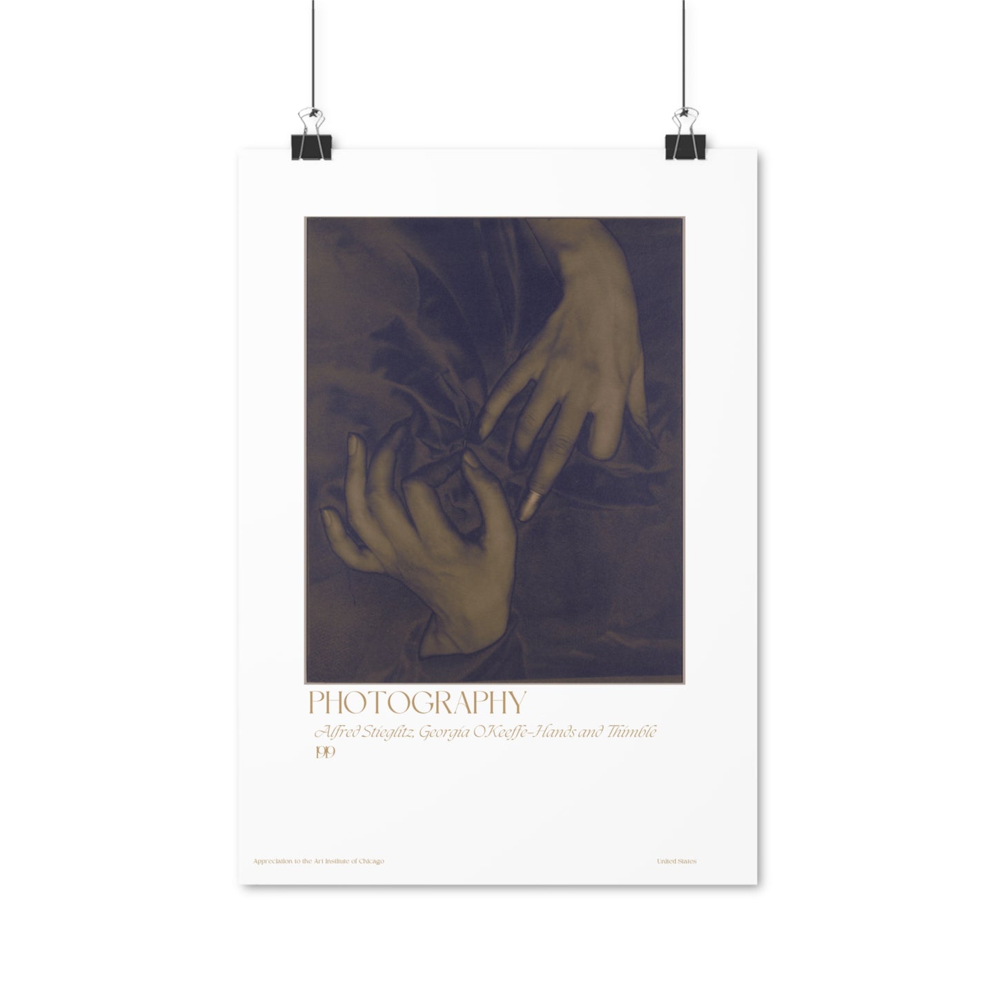 Alfred Stieglitz, Georgia O’Keeffe—Hands and Thimble 1919 Photography Vertical Posters EU