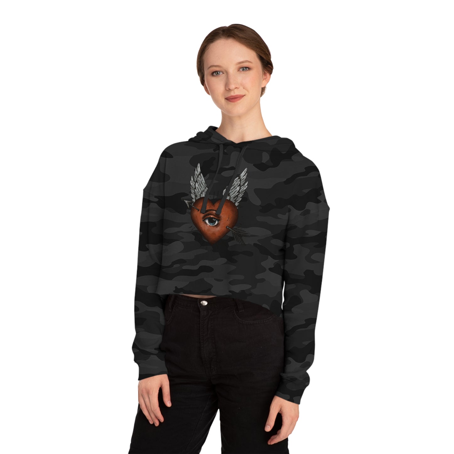 Eye of the Beholder Women’s Cropped Hooded Sweatshirt