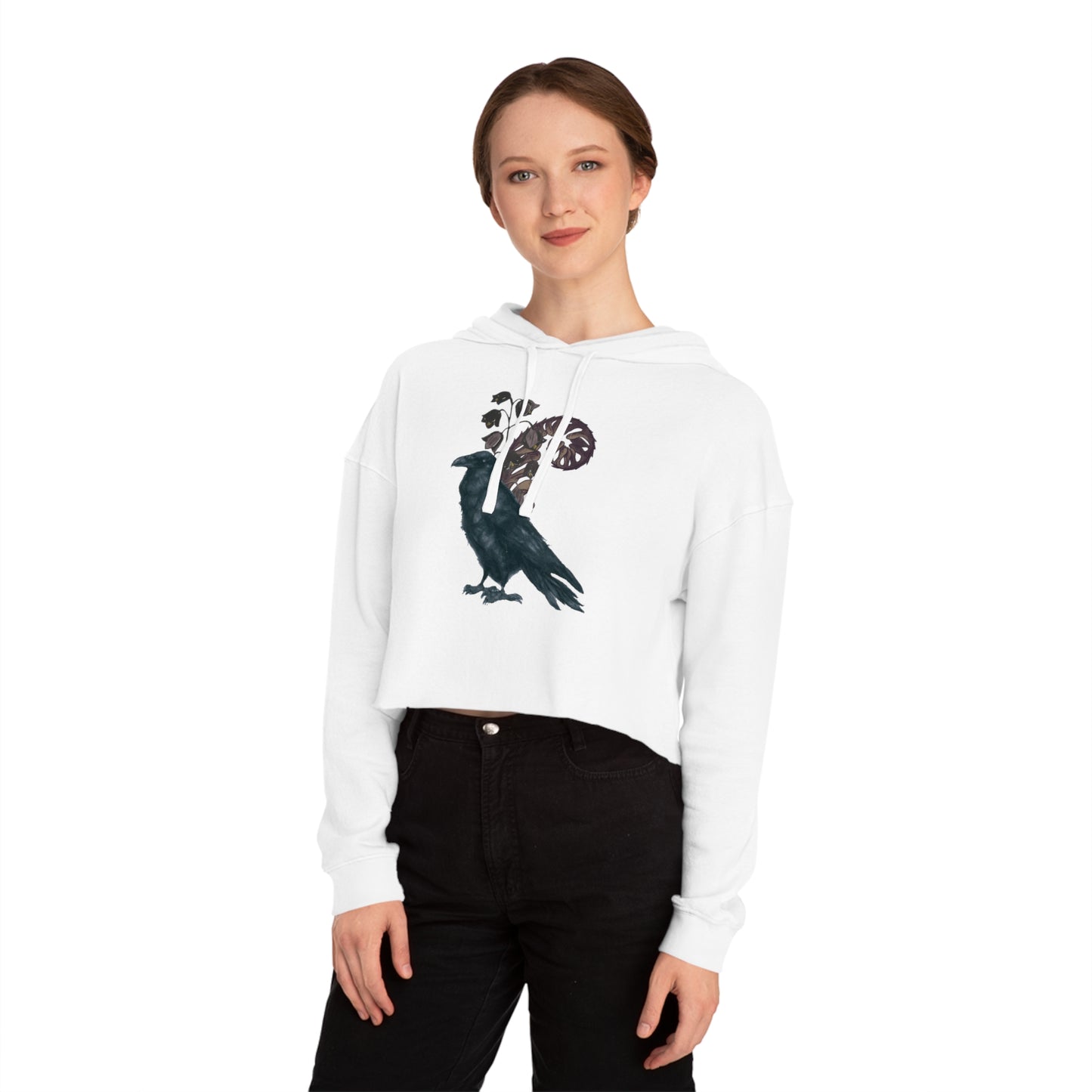 Sudadera corta con capucha para mujer Nevermore