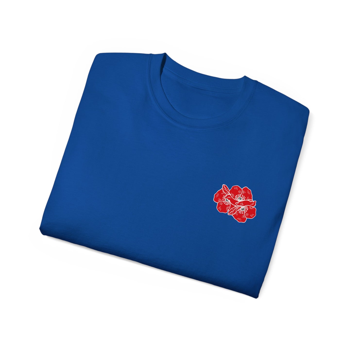 Poppies Over Heart Illustration Ultra Cotton Tee