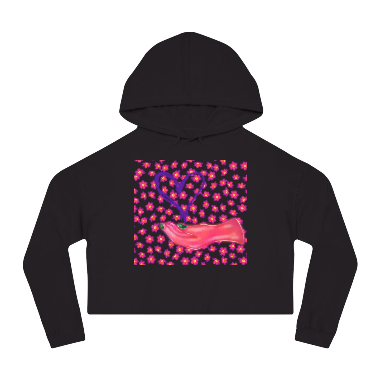 Sudadera corta con capucha para mujer My Heart