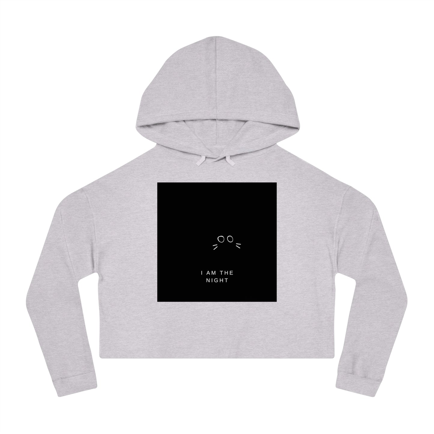 Black Cat Crop Hoodie