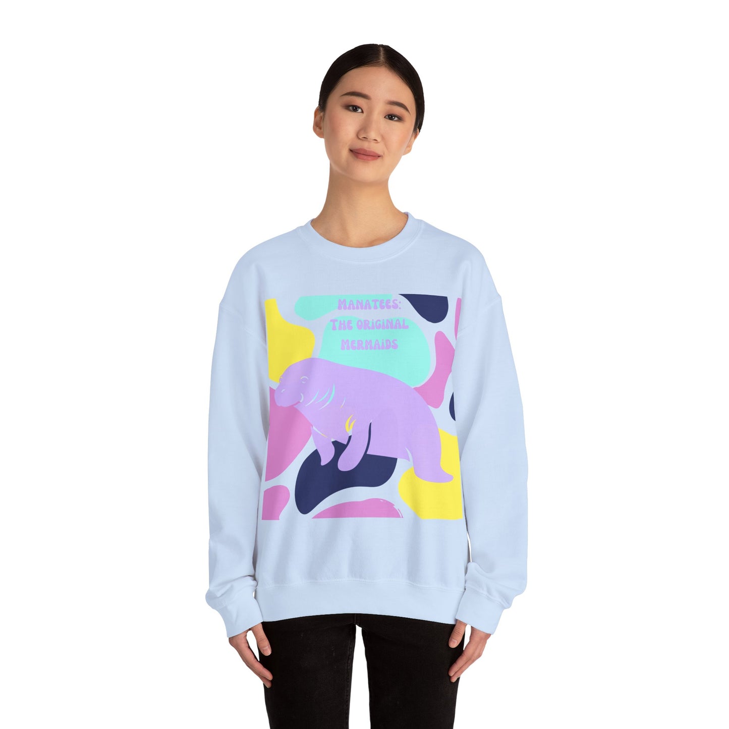 The Original Mermaid Manatee Unisex Heavy Blend™ Crewneck Sweatshirt EU