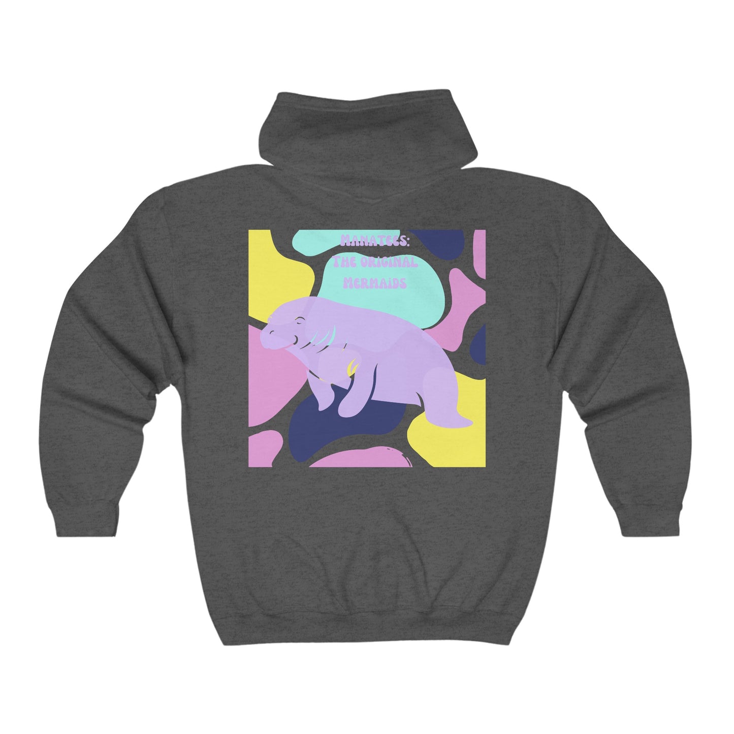 Sudadera unisex con capucha y cierre completo de mezcla pesada The Original Mermaid Manatee