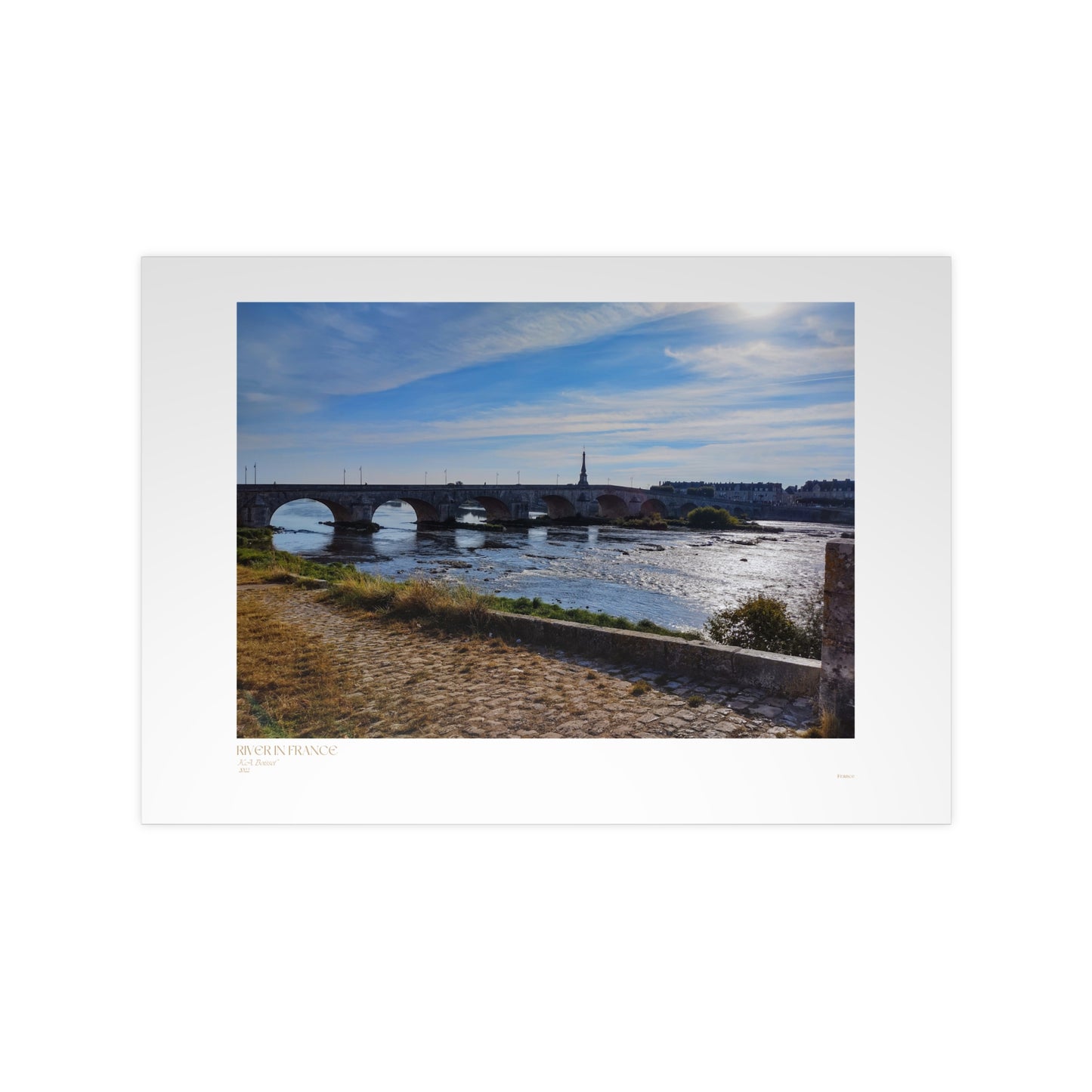 River In France Matte Photograph Horizontal Posters EU