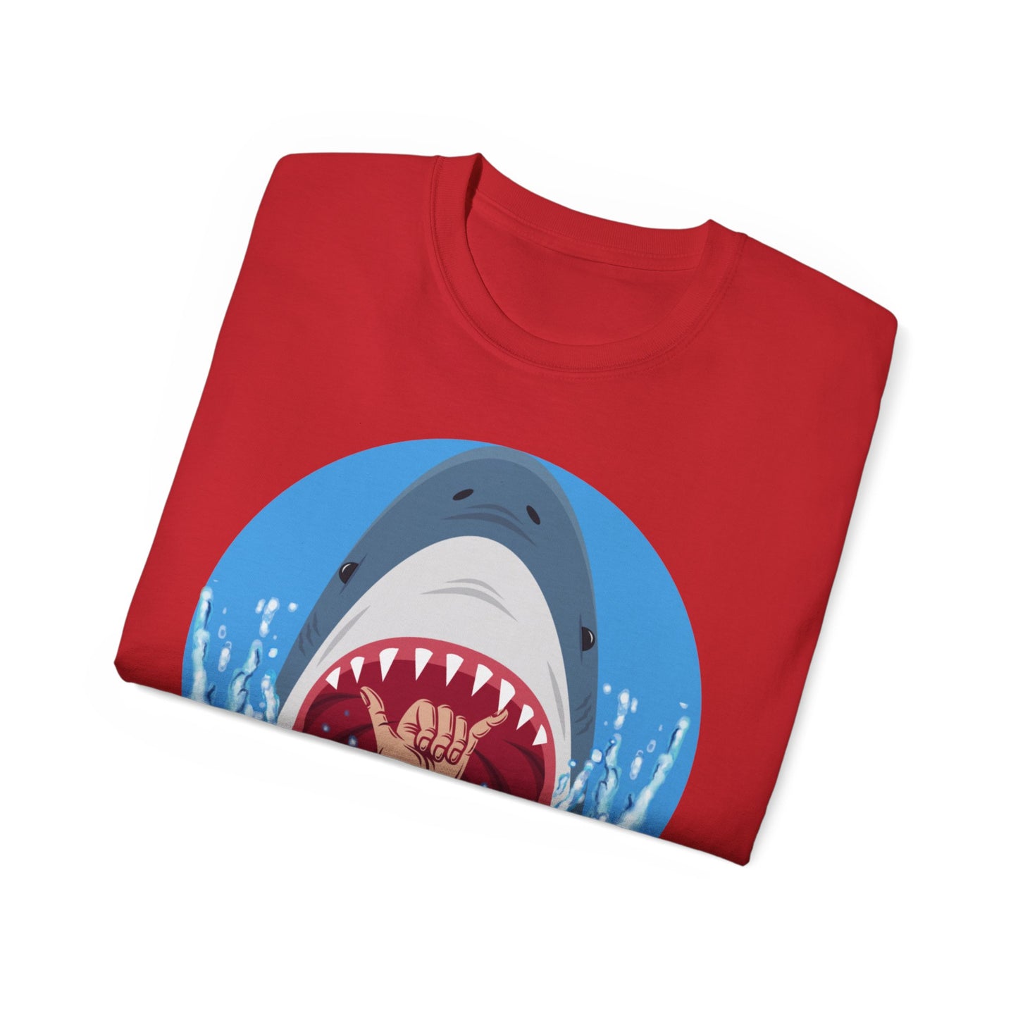 Camiseta unisex de algodón ultrafino Surfin' Shark de la UE 