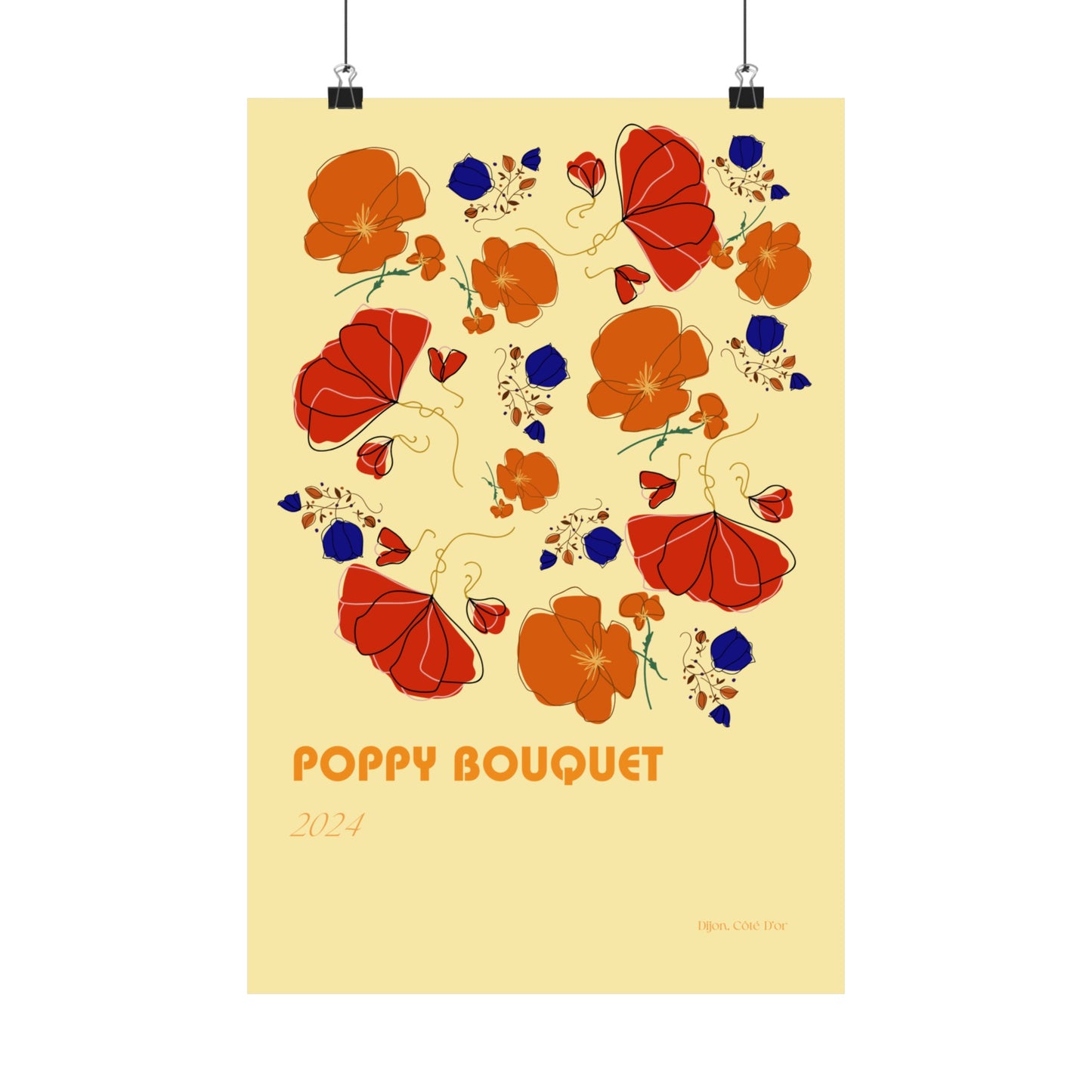 Poppy Bouquet Vertical Posters