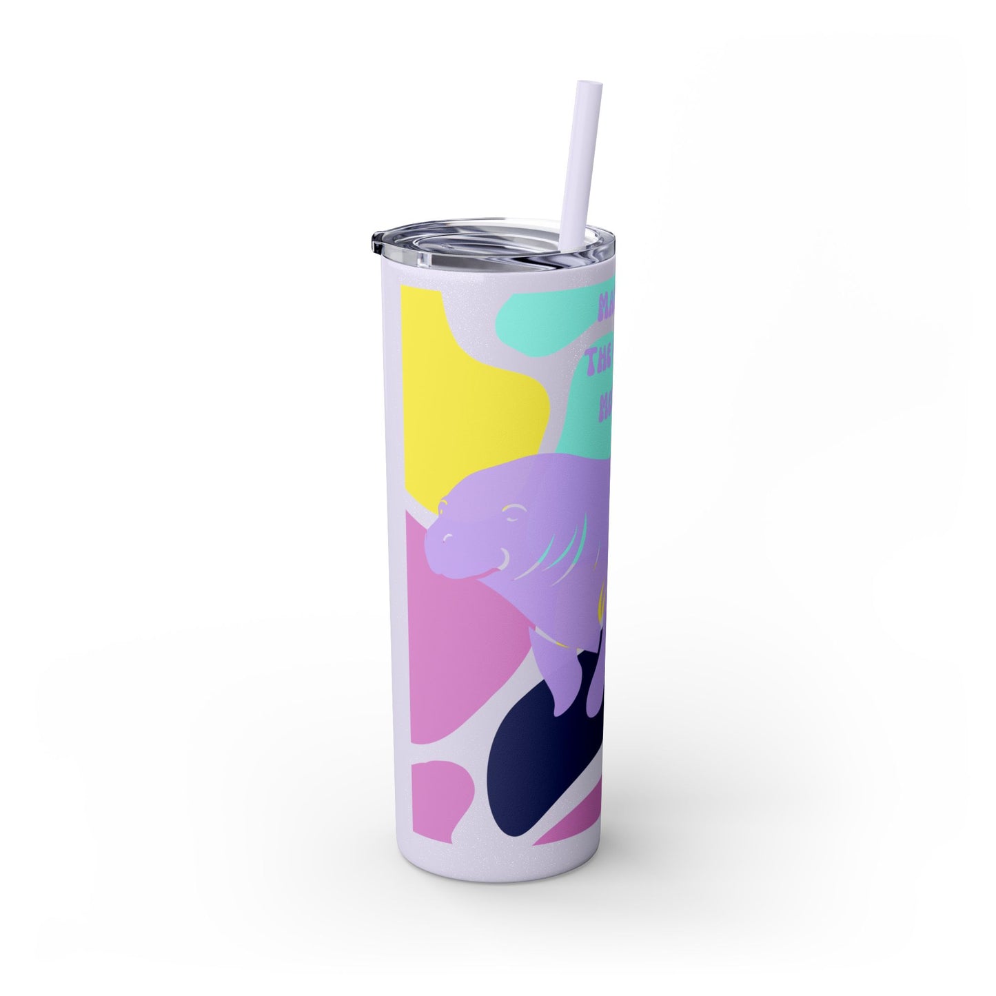 The Original Mermaid Manatee Tumbler with Straw, 20oz