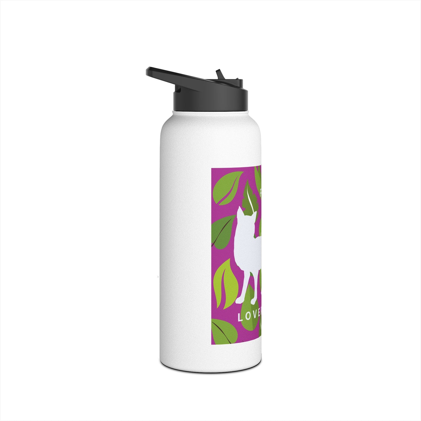 Fox Lovers Club Stainless Steel Water Bottle, Standard Lid