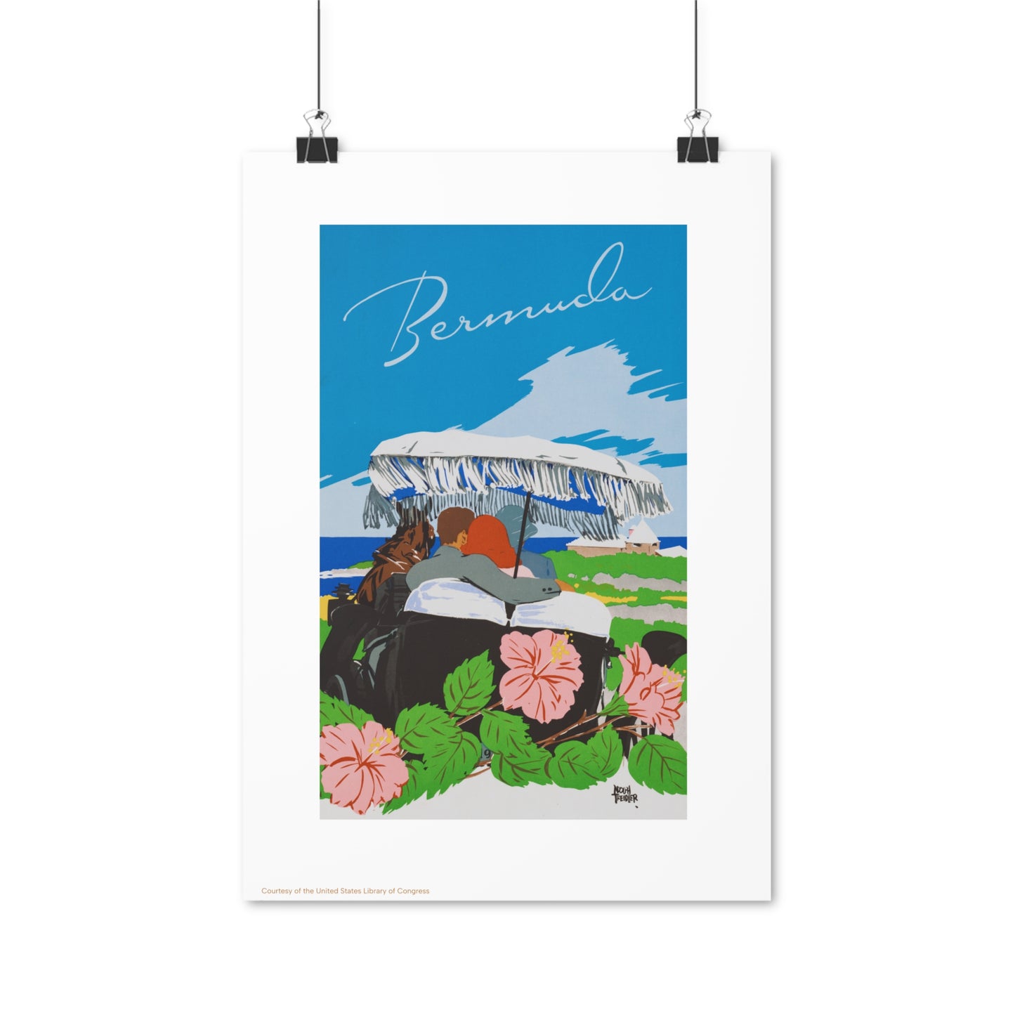 Bermuda Illustration Vertical Poster EU