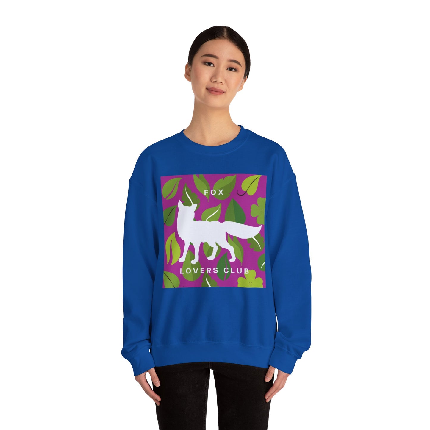 Sudadera unisex de cuello redondo y mezcla pesada Fox Lovers Club 