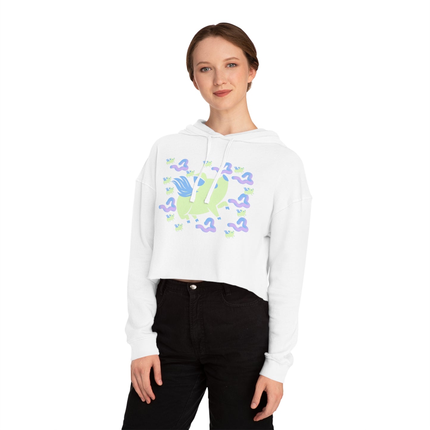 Flying Women’s Cropped Hooded Sweatshirt