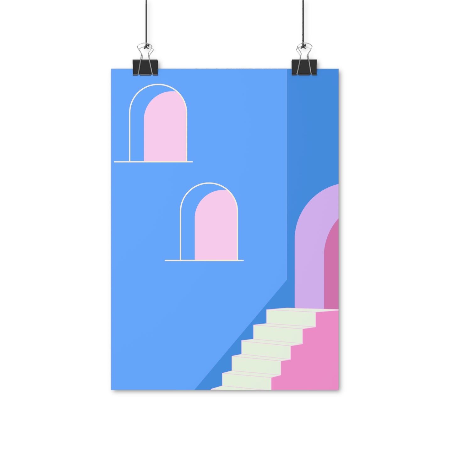 Doorways Illustration Vertical Poster EU