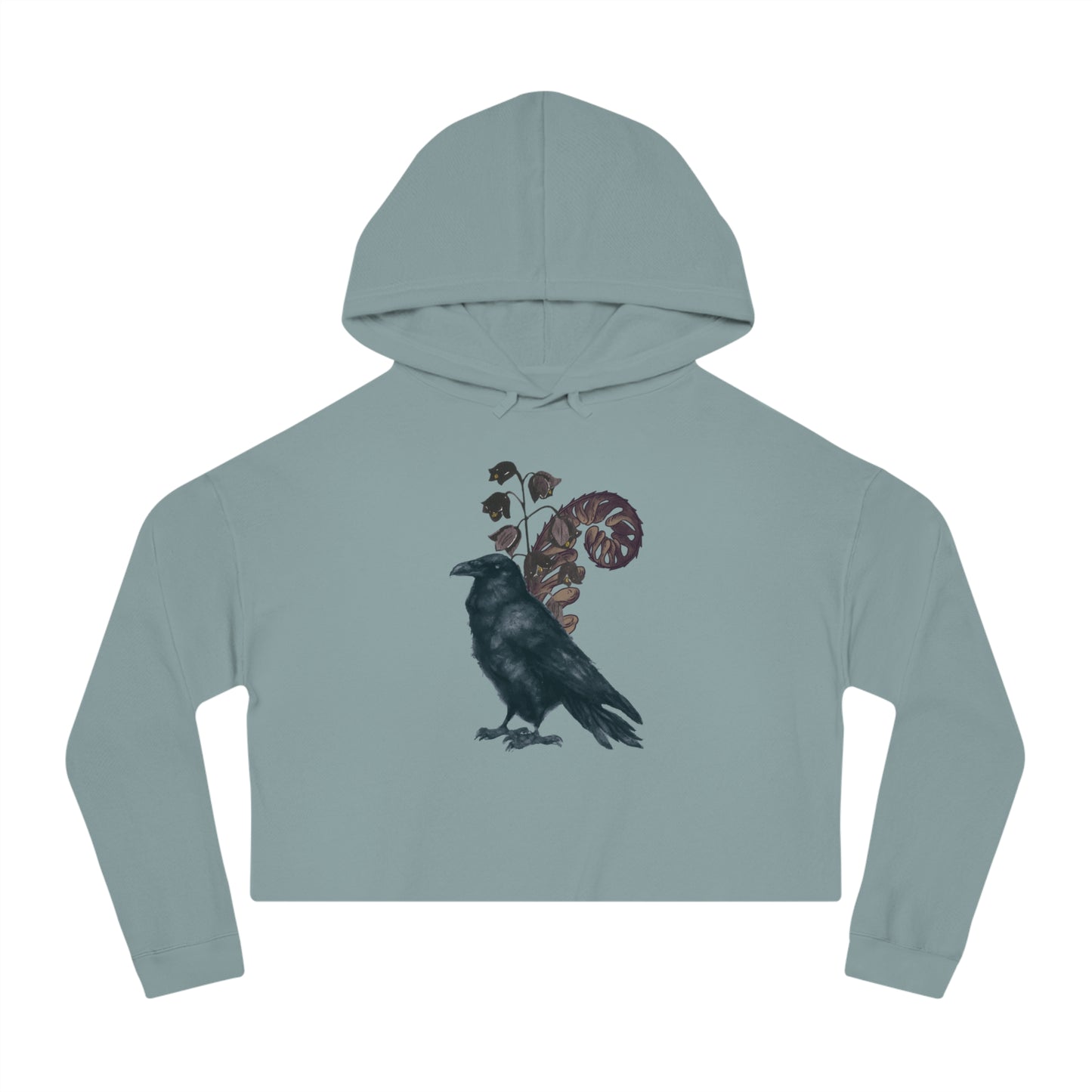 Sudadera corta con capucha para mujer Nevermore