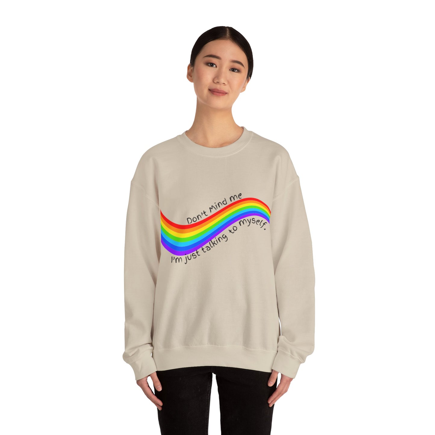 Talking to Myself Rainbow Unisex Heavy Blend™ Crewneck Sweatshirt EU