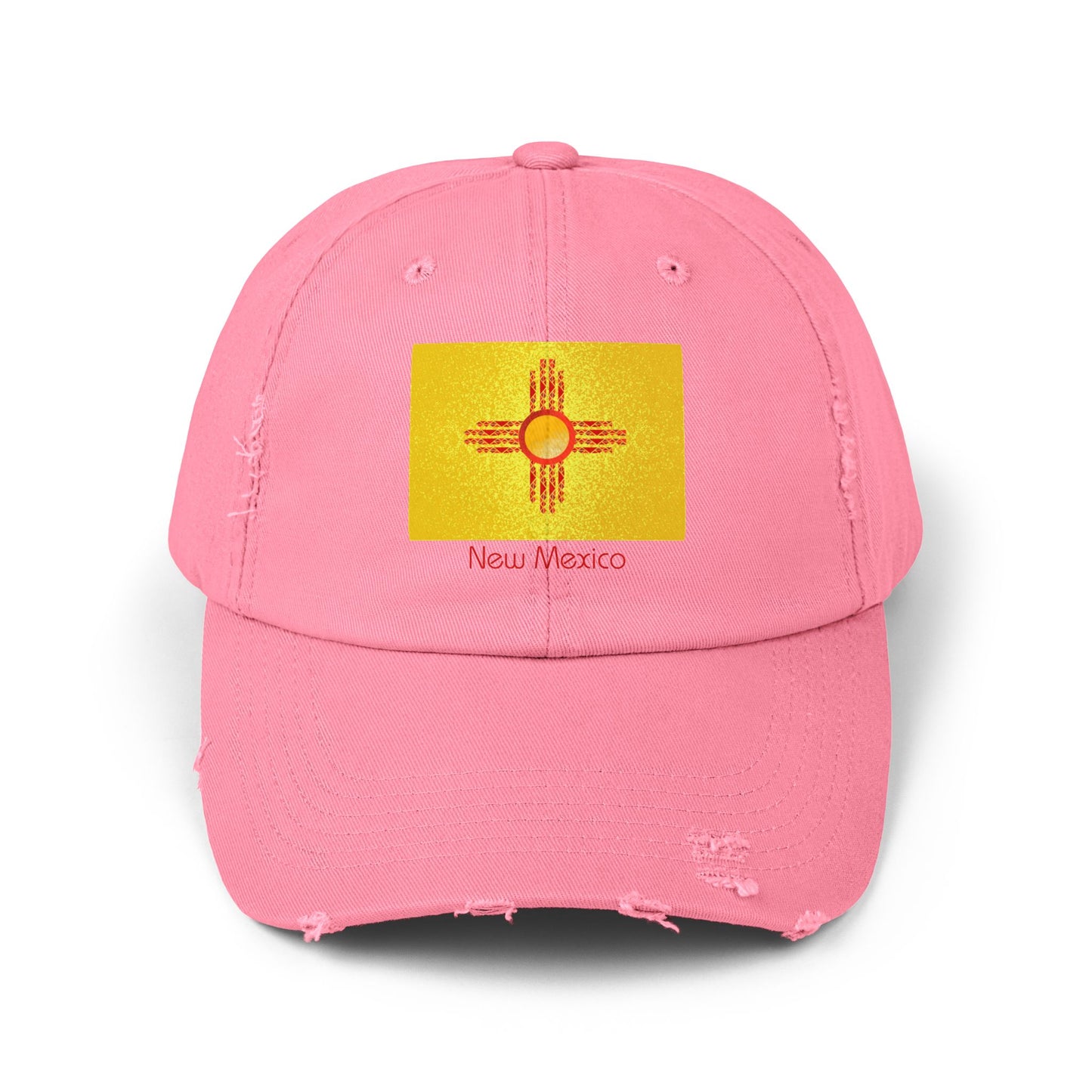 Modern New Mexico Unisex Distressed Cap