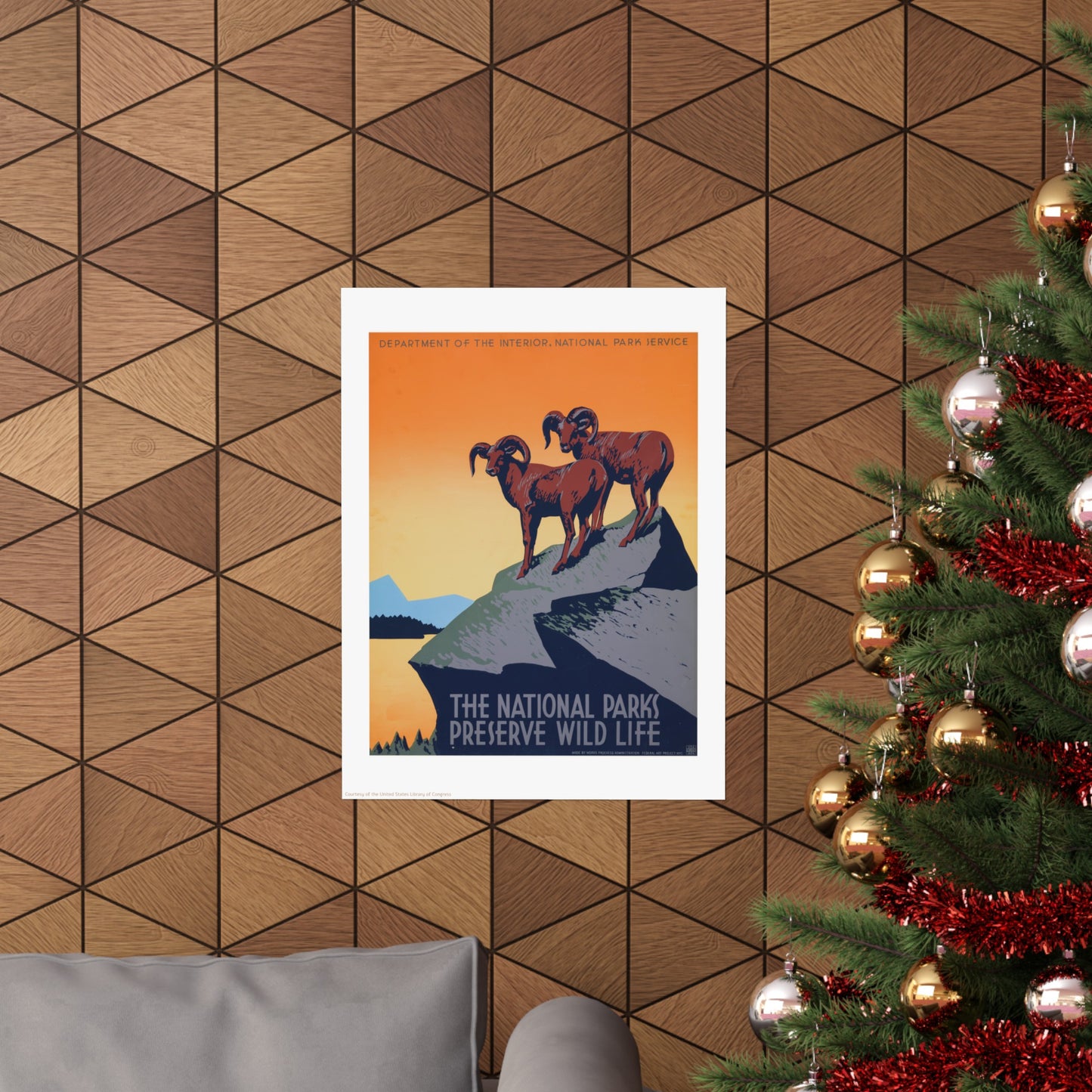 National Park Illustration Vertical Poster