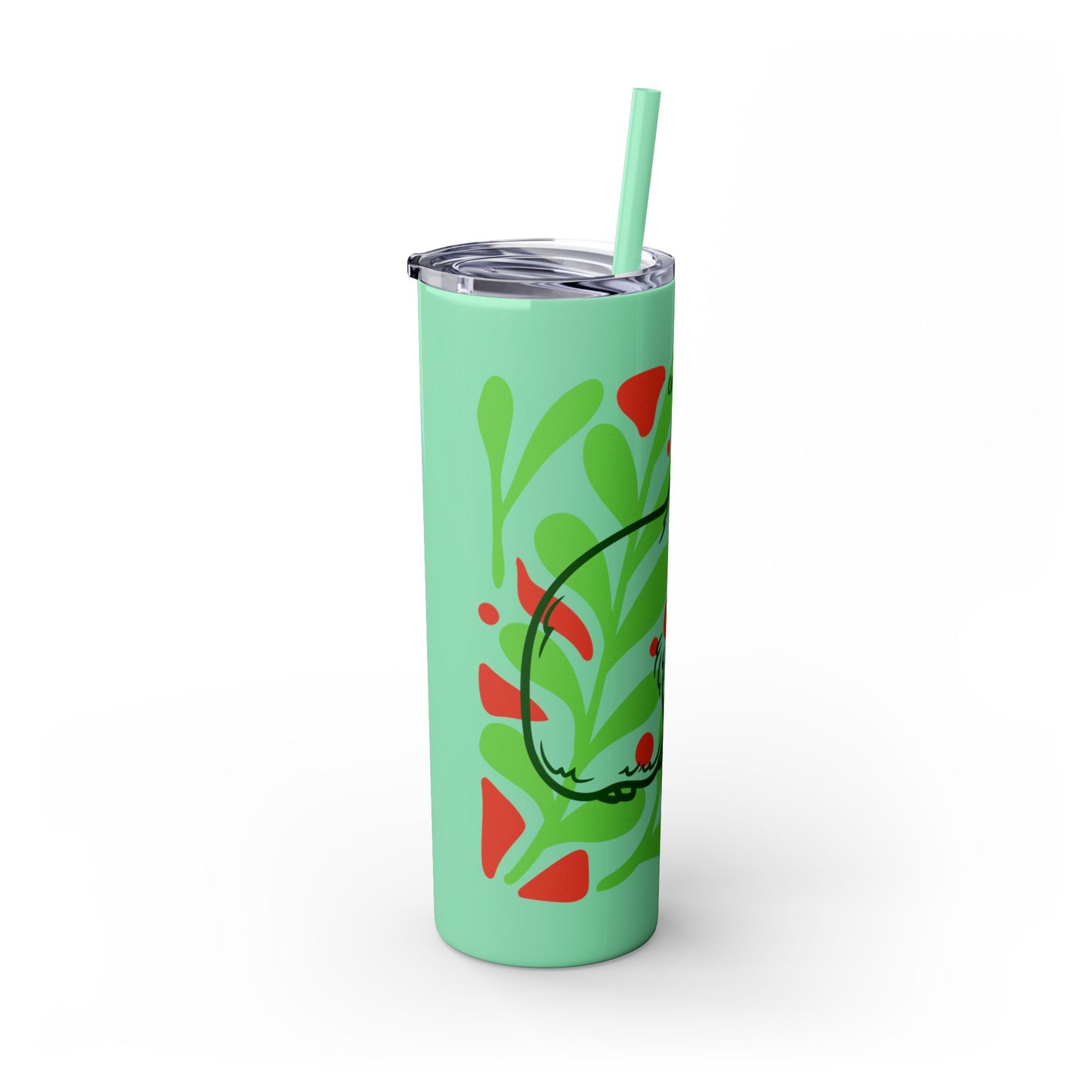 Capybara Skinny Tumbler with Straw, 20oz