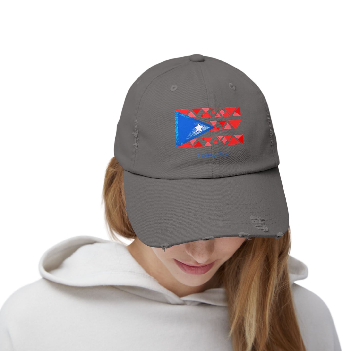 Modern Puerto Rico Unisex Distressed Cap