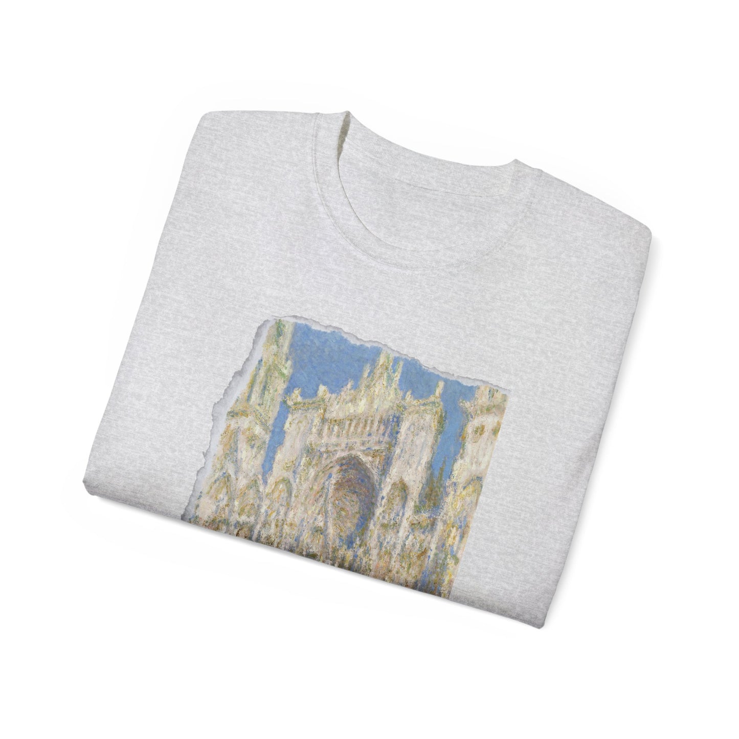 Camiseta de algodón ultradelgada de Claude Monet, catedral de Rouen, el portal al sol, 1894