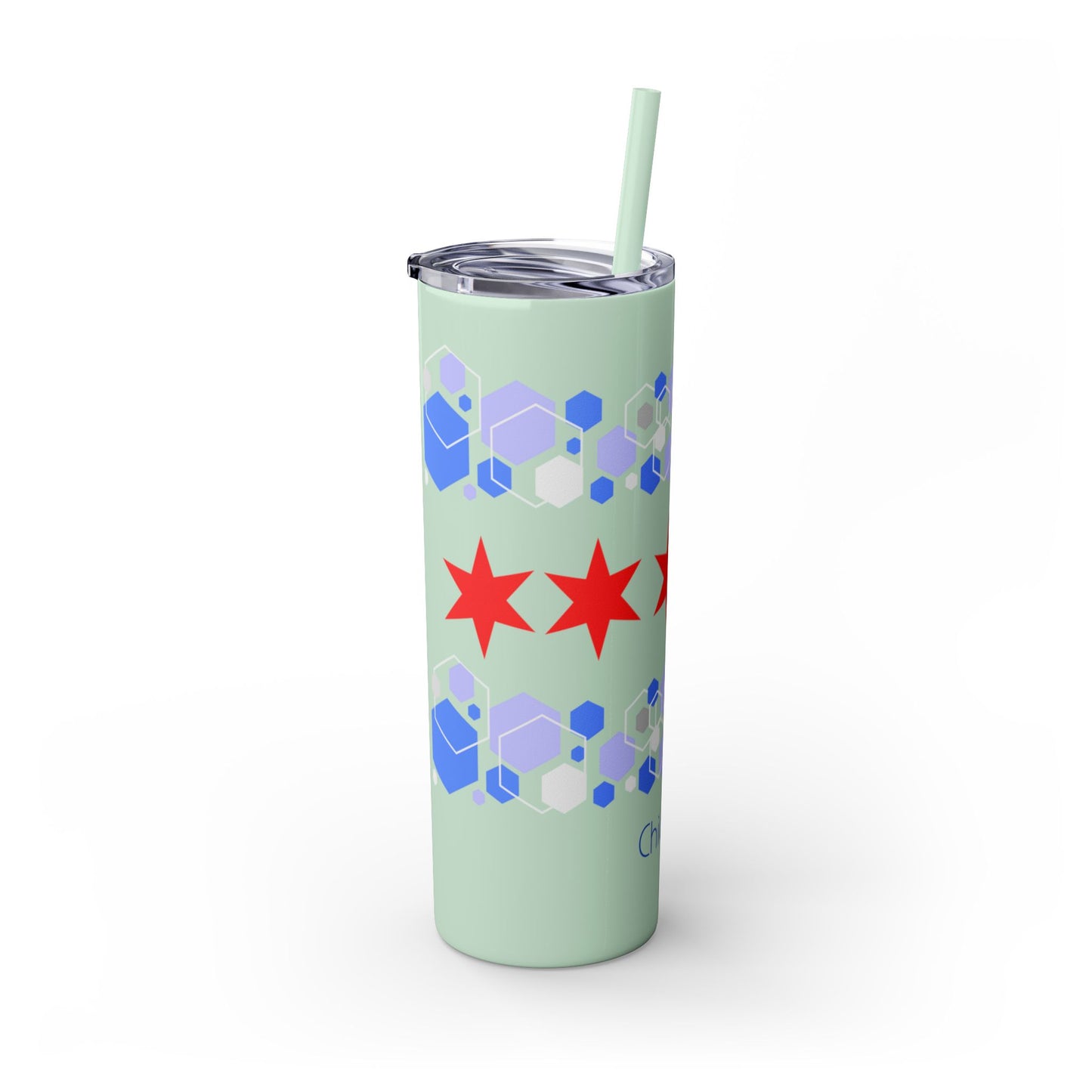 Modern Chicago Tumbler with Straw, 20oz