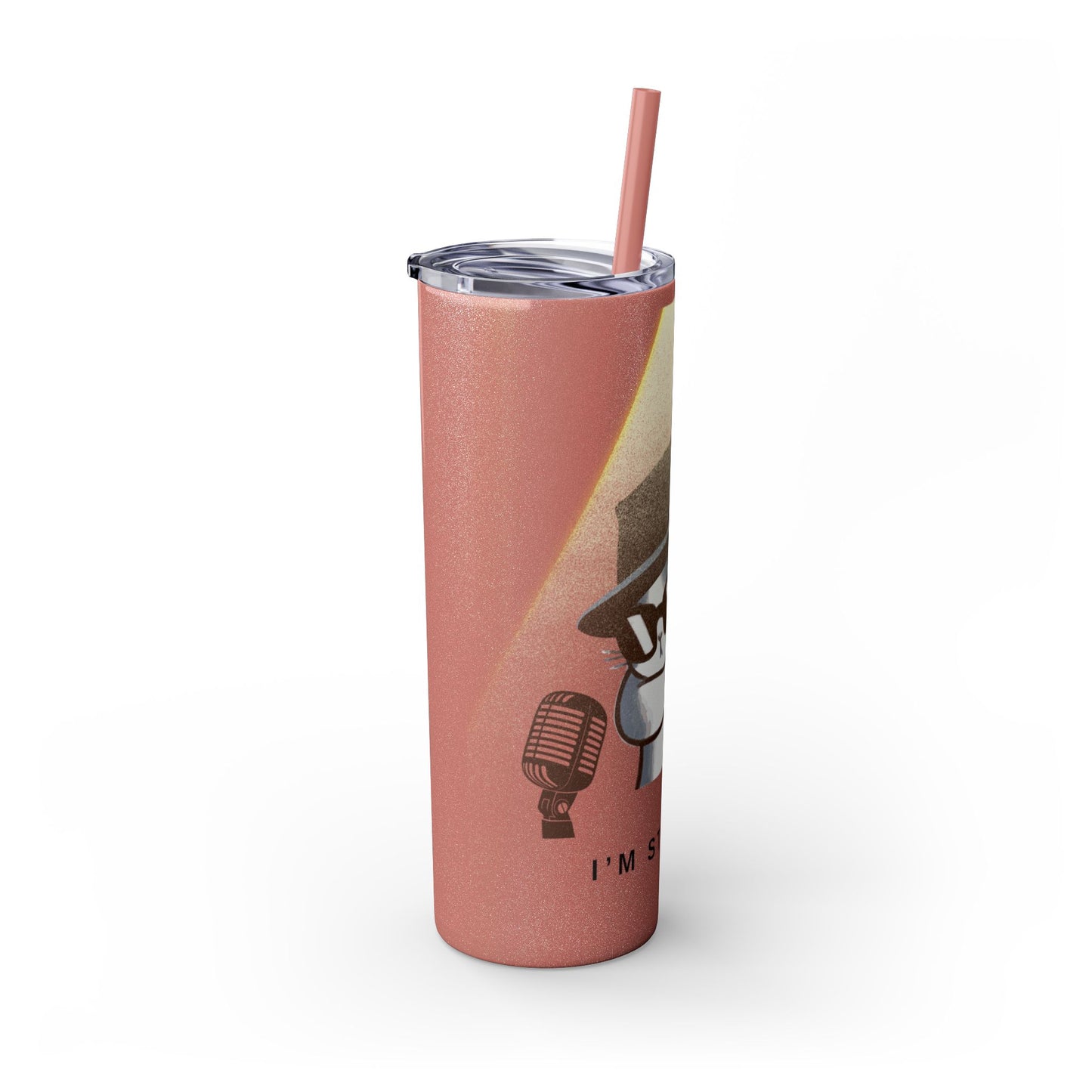 Blues Cat Tumbler with Straw, 20oz