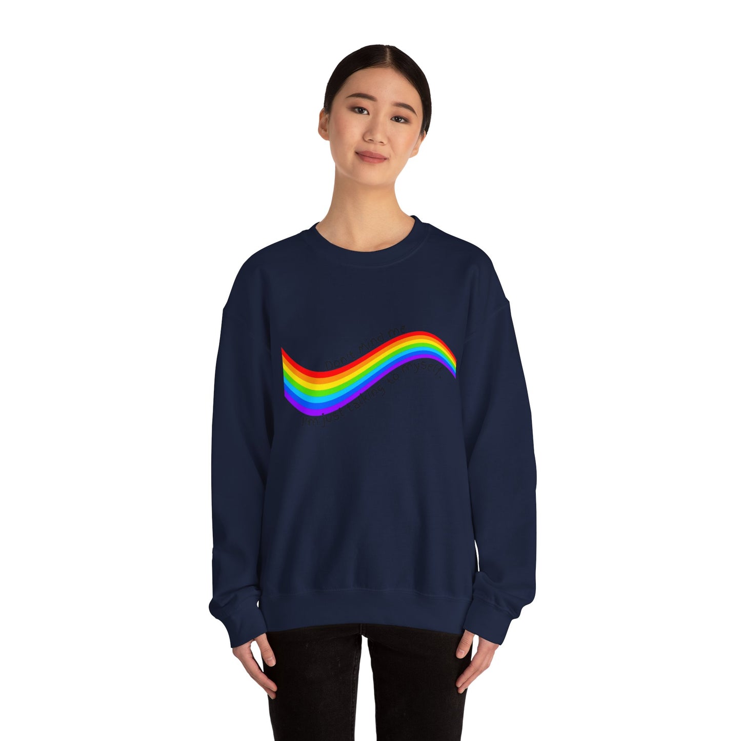 Talking to Myself Rainbow Unisex Heavy Blend™ Crewneck Sweatshirt