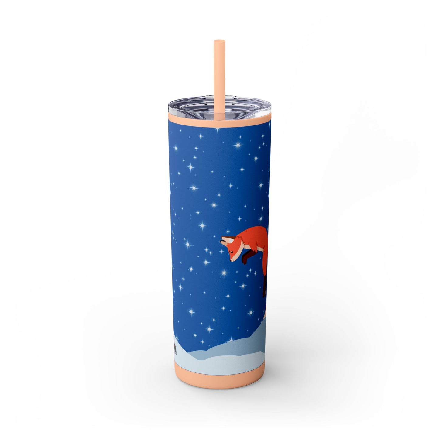 Snow Jumping Fox Tumbler with Straw, 20oz