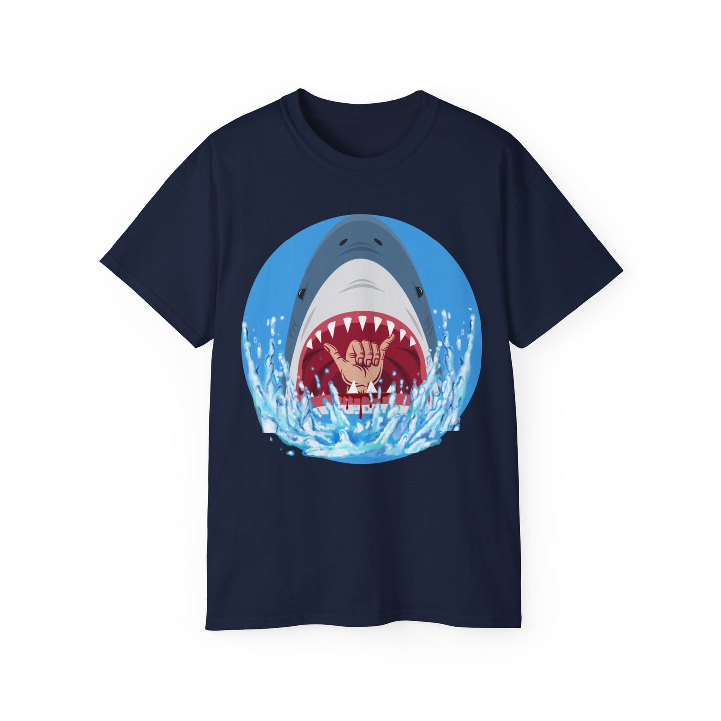 Camiseta unisex de algodón ultrafino Surfin' Shark de la UE 