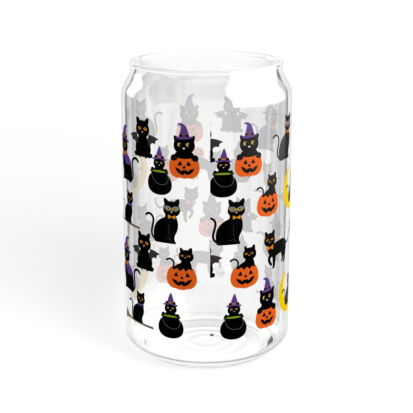 Halloween Cats Sipper Glass, 16oz