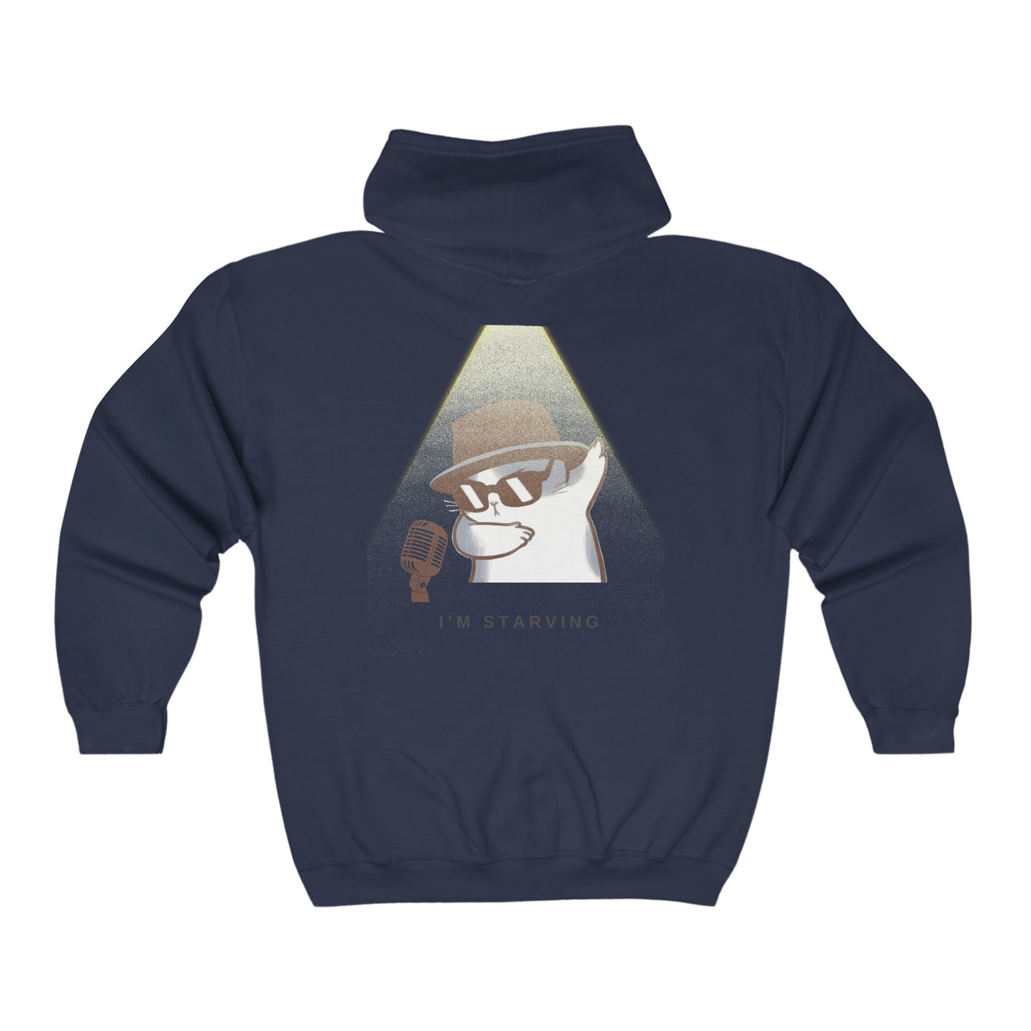 Blues Cat Unisex Heavy Blend™ Full Zip Hooded Sweatshirt