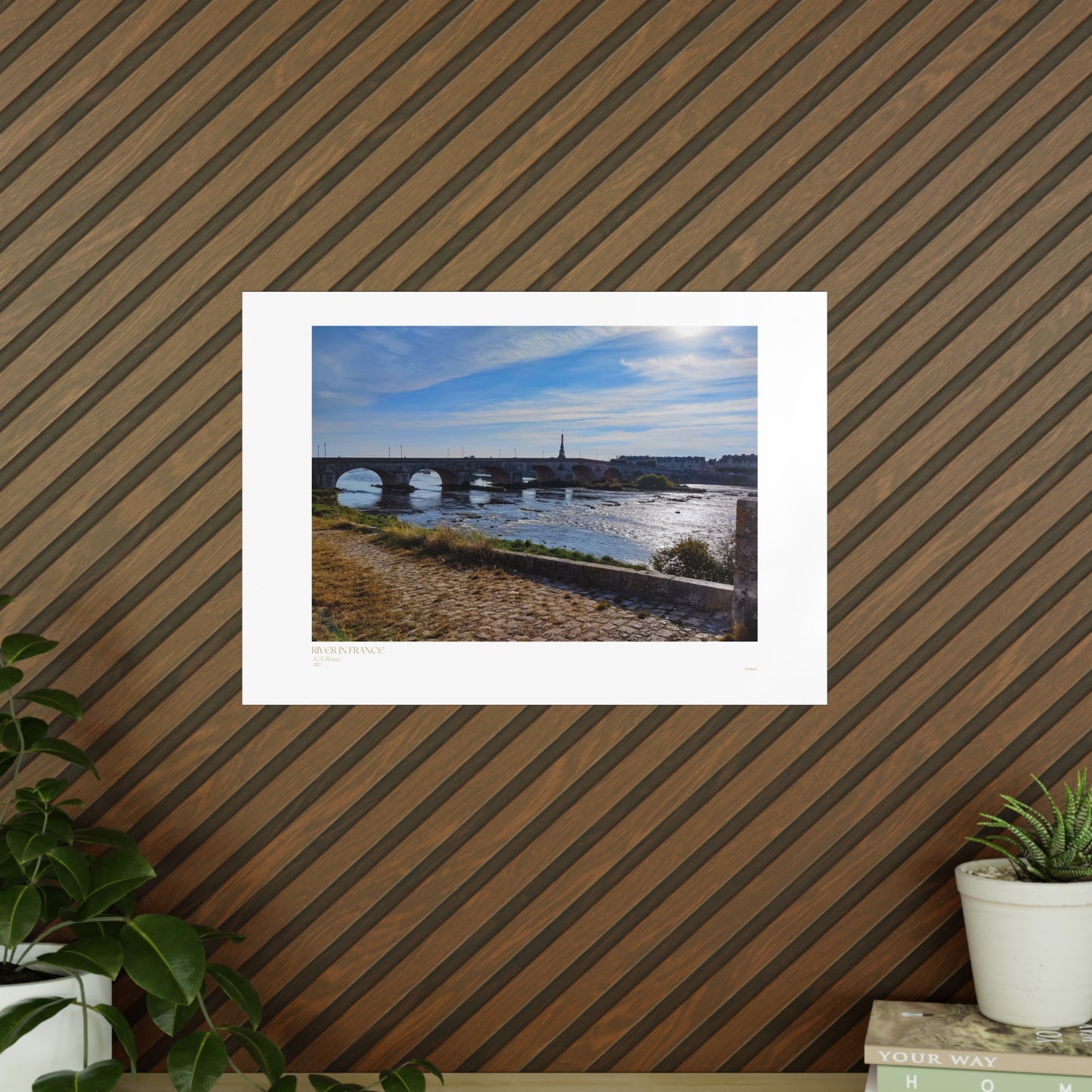 River In France Matte Photograph Horizontal Posters EU