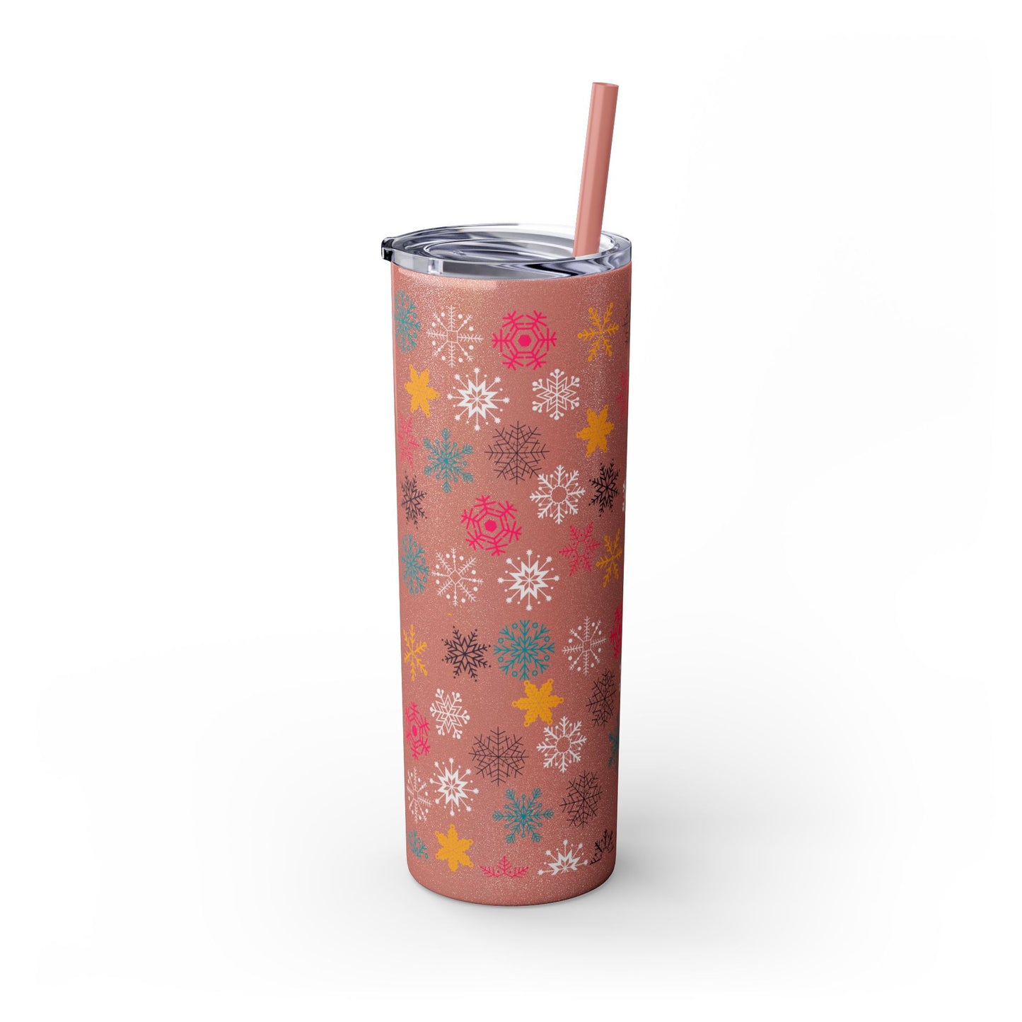 Vaso con pajita Let it Snow Rainbows, 20 oz