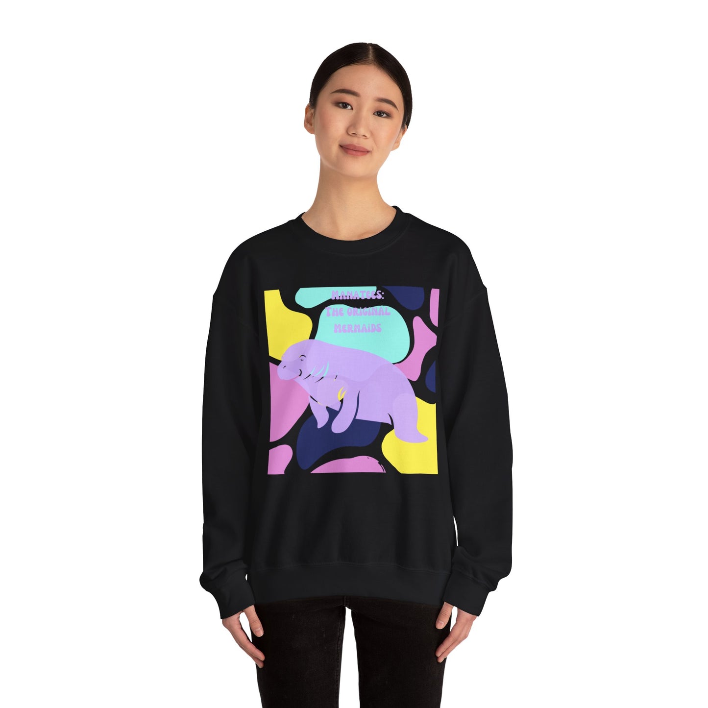 The Original Mermaid Manatee Unisex Heavy Blend™ Crewneck Sweatshirt