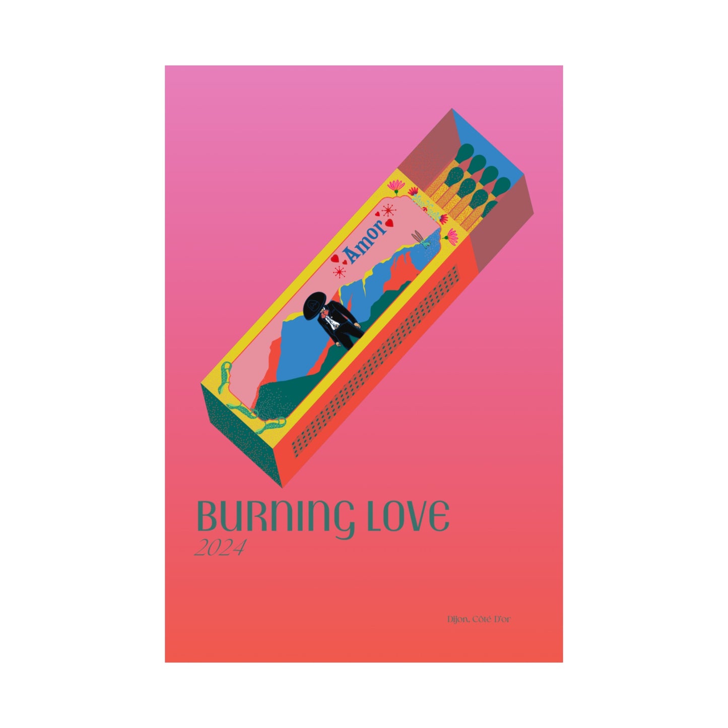 Burning Love Vertical Posters