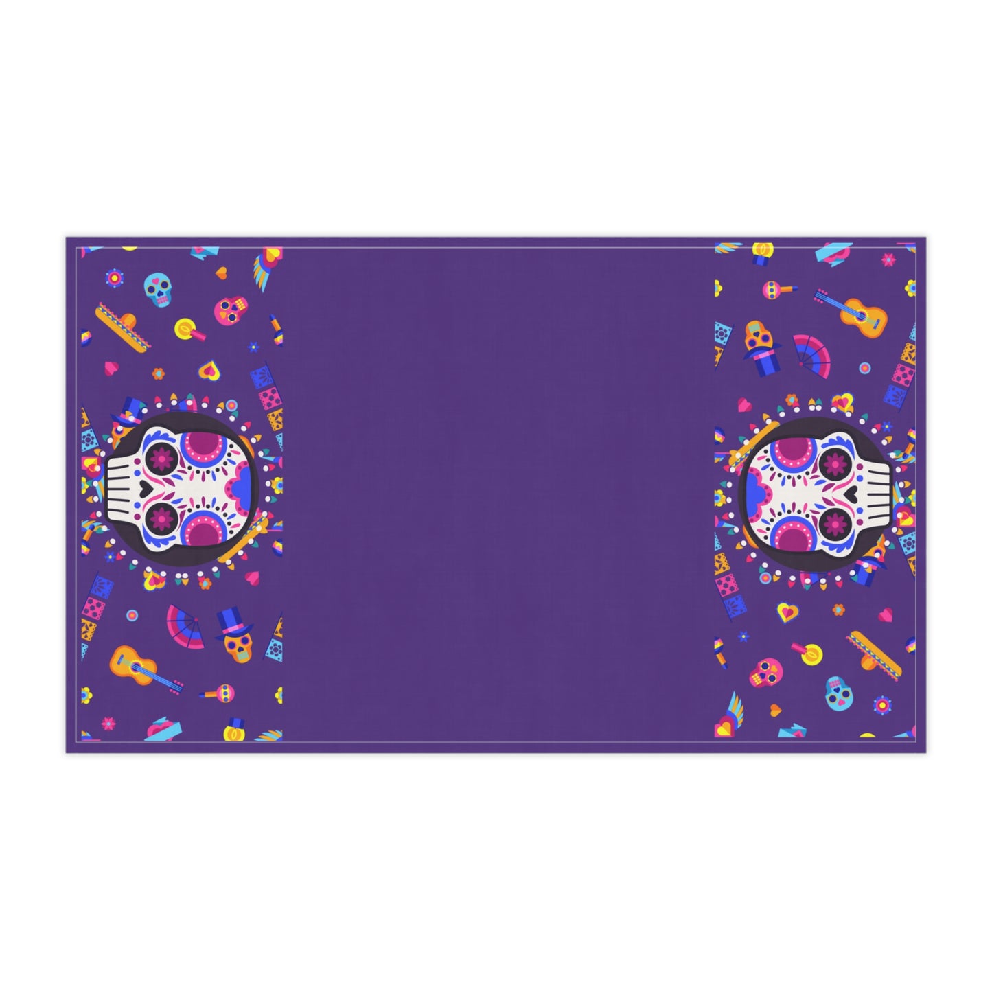 Candy Skull Purple Towels cotton