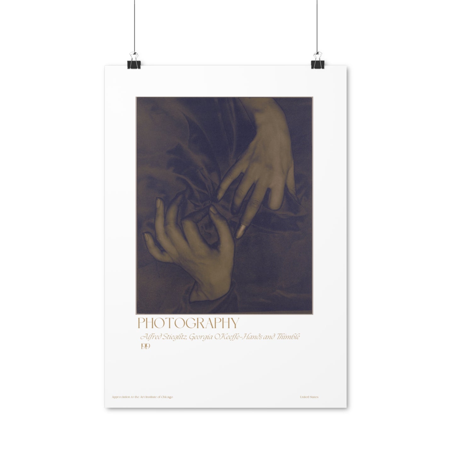 Alfred Stieglitz, Georgia O’Keeffe—Hands and Thimble 1919 Photography Vertical Posters EU