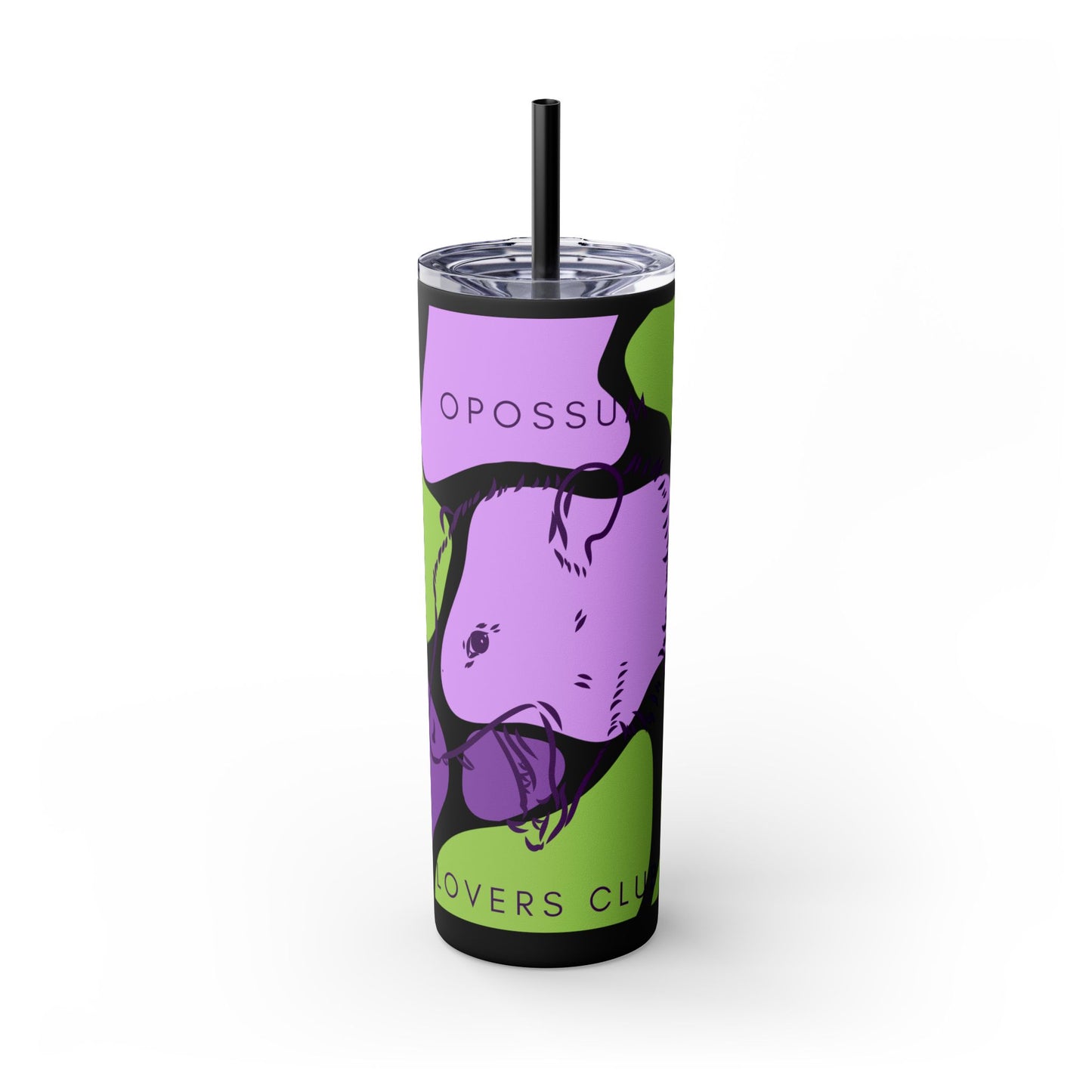 Opossum Club Tumbler with Straw, 20oz