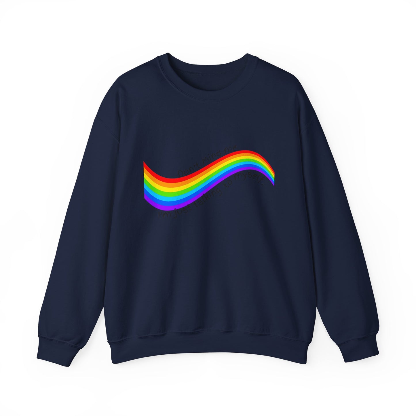 Talking to Myself Rainbow Unisex Heavy Blend™ Crewneck Sweatshirt