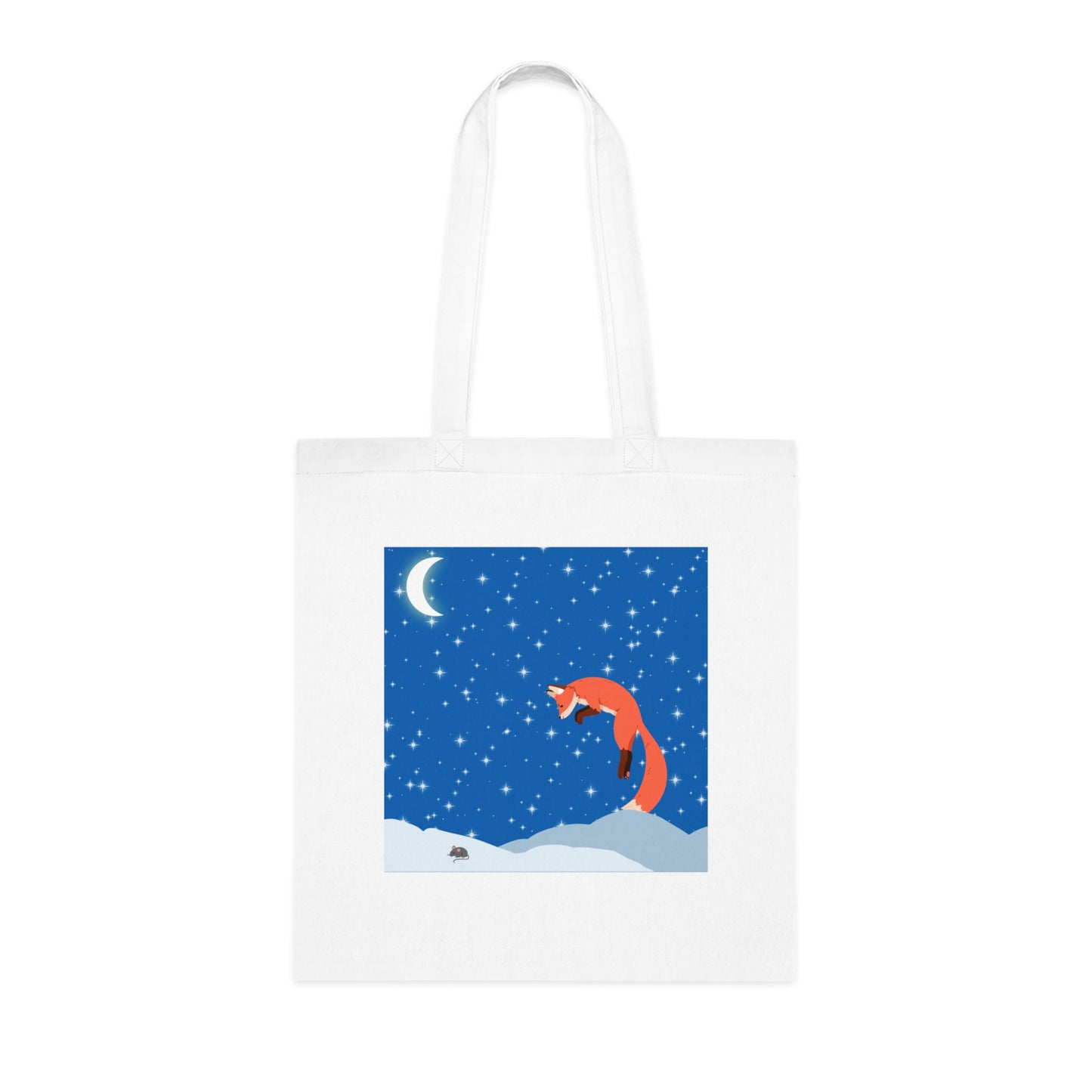 Snow Jumping Fox Tote Bag EU