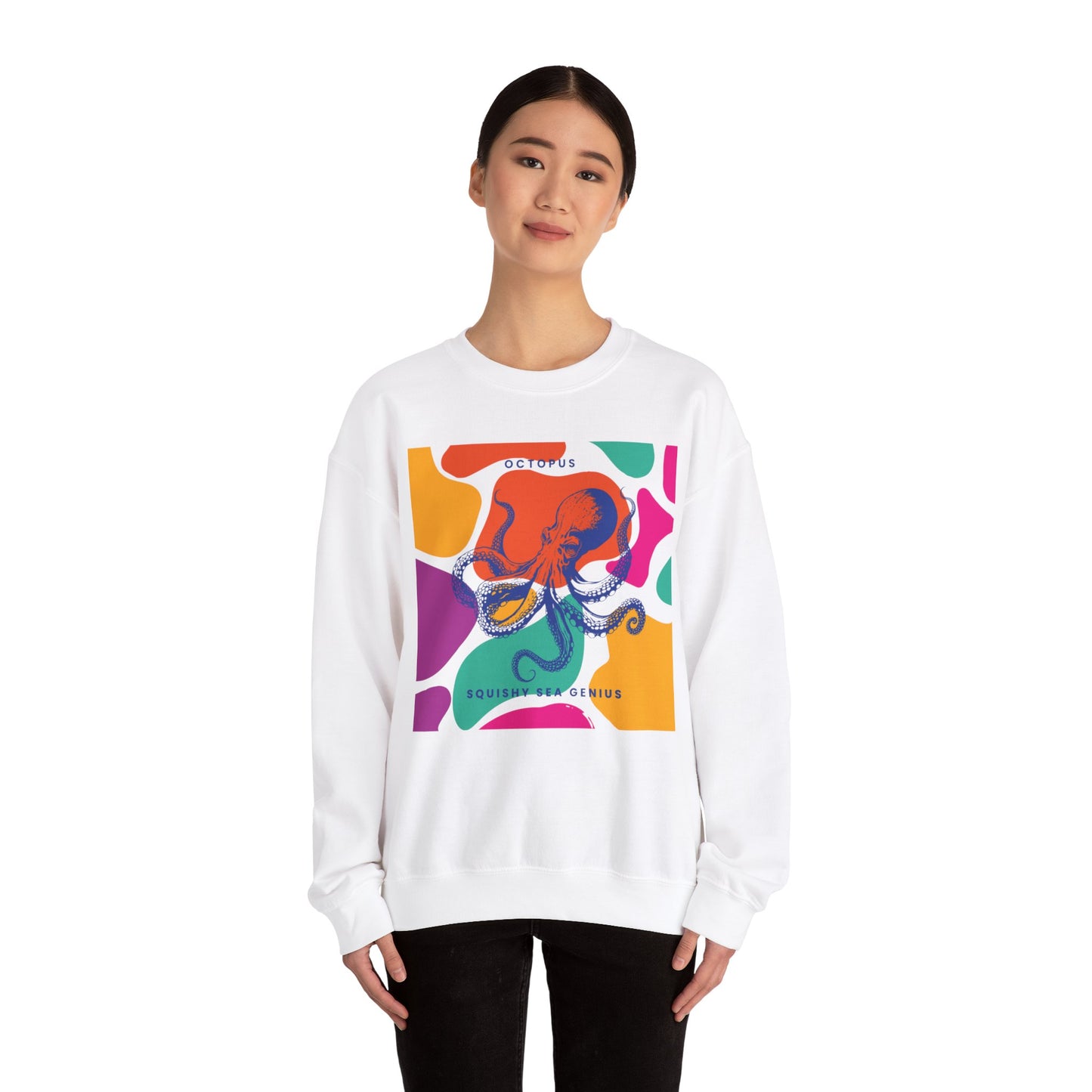 Squishy Sea Genius Octopus Unisex Heavy Blend™ Crewneck Sweatshirt