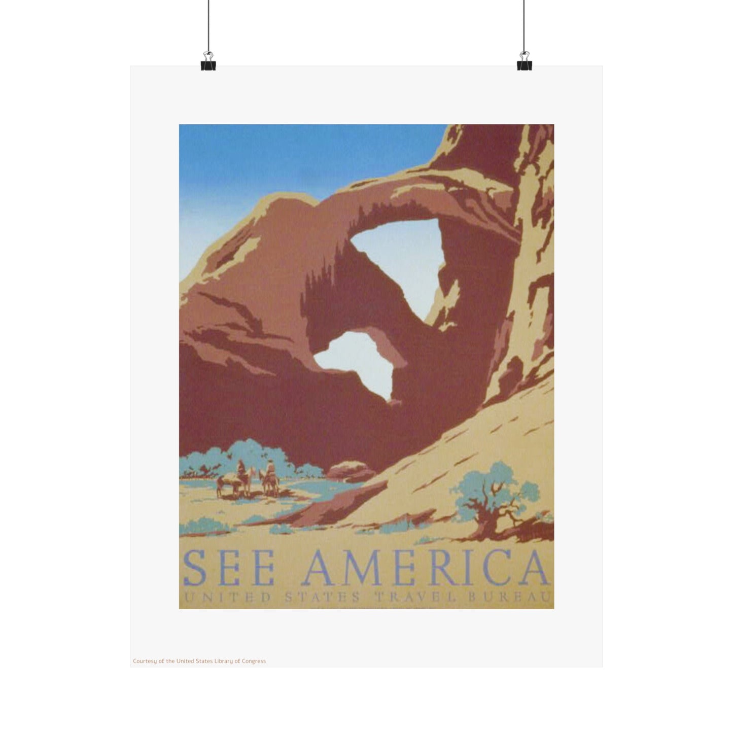 See America Two Illustration Vertical Poster